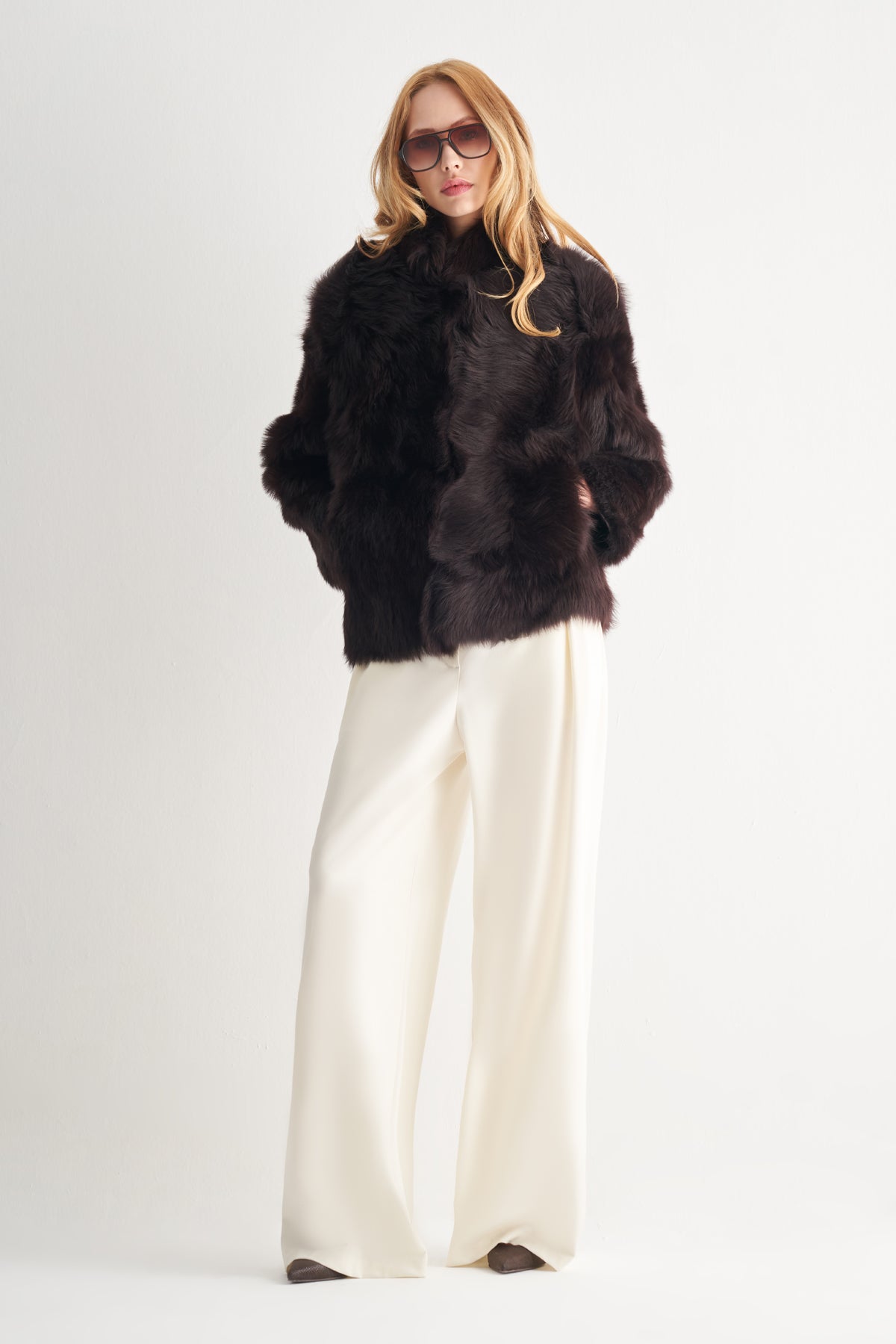 Utopian %100 Toscana Kahve Kürk Kaban