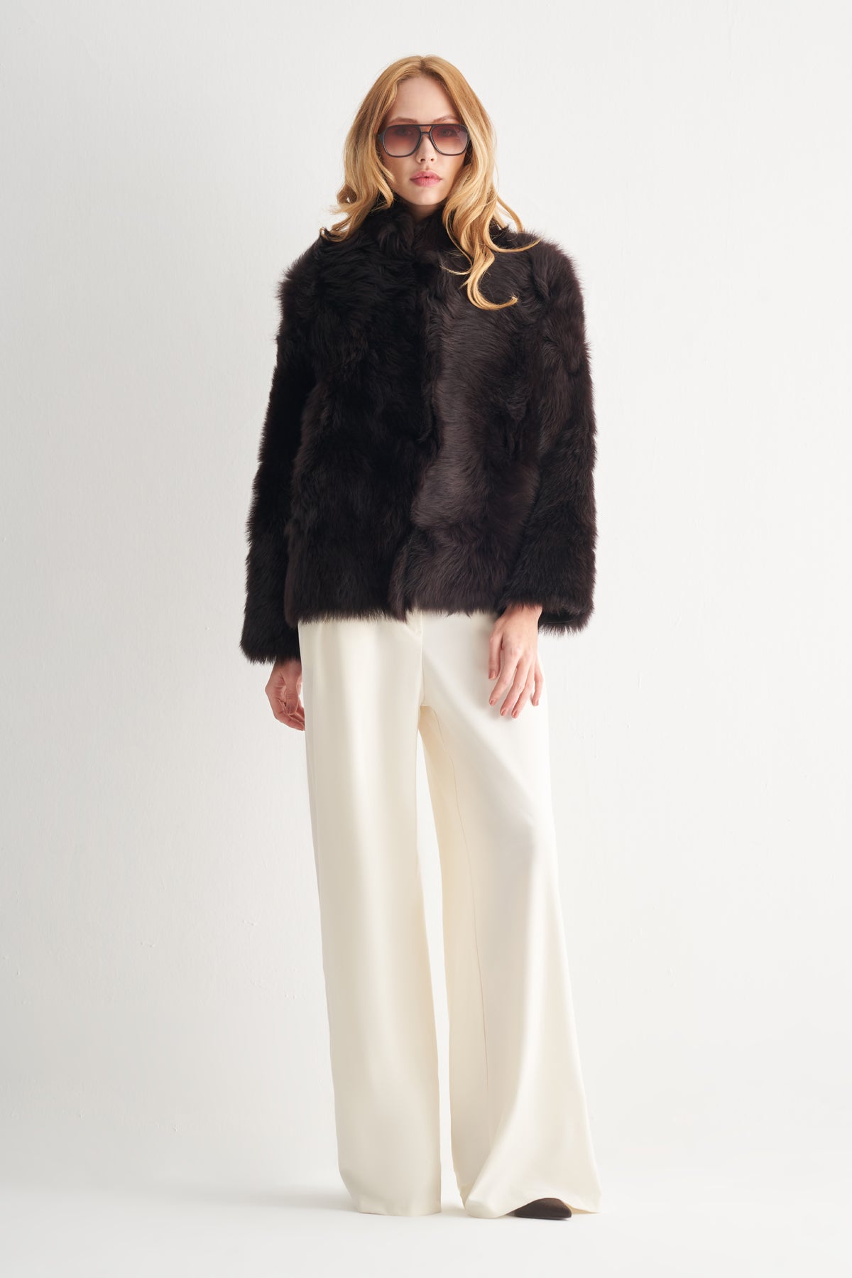 Utopian %100 Toscana Kahve Kürk Kaban