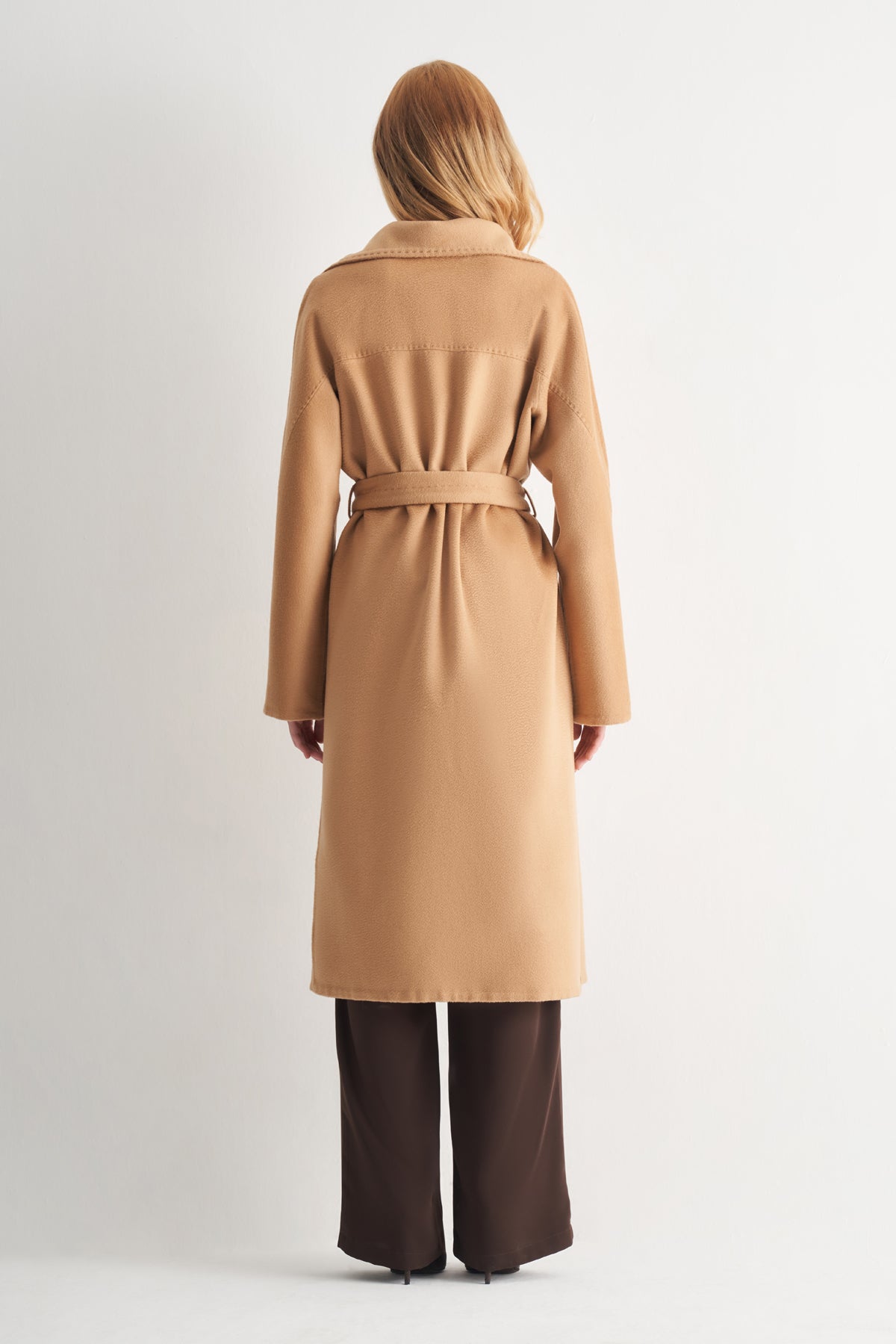 Utopian Oversize Kuşaklı Yün Kaban