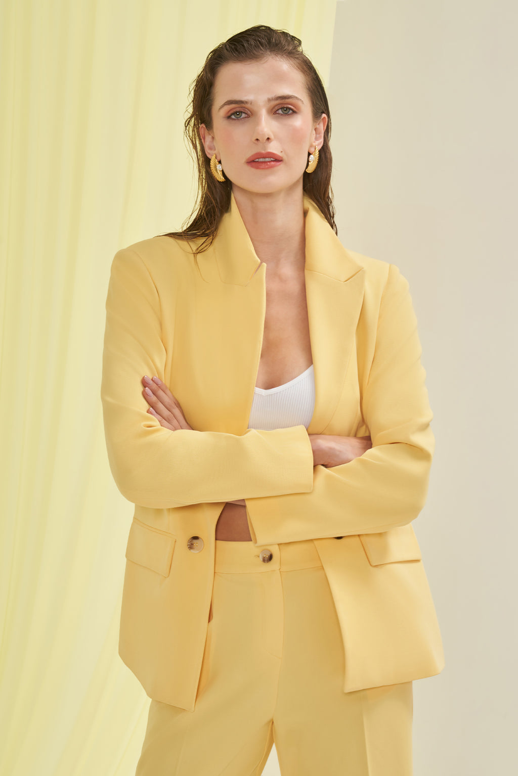 Utopian Sarı Blazer Ceket
