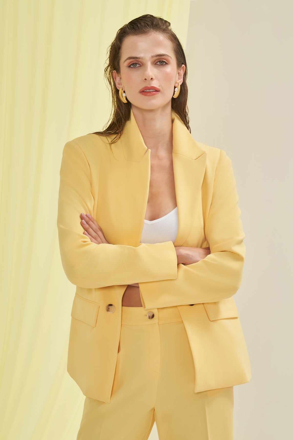 Utopian Sarı Blazer Ceket