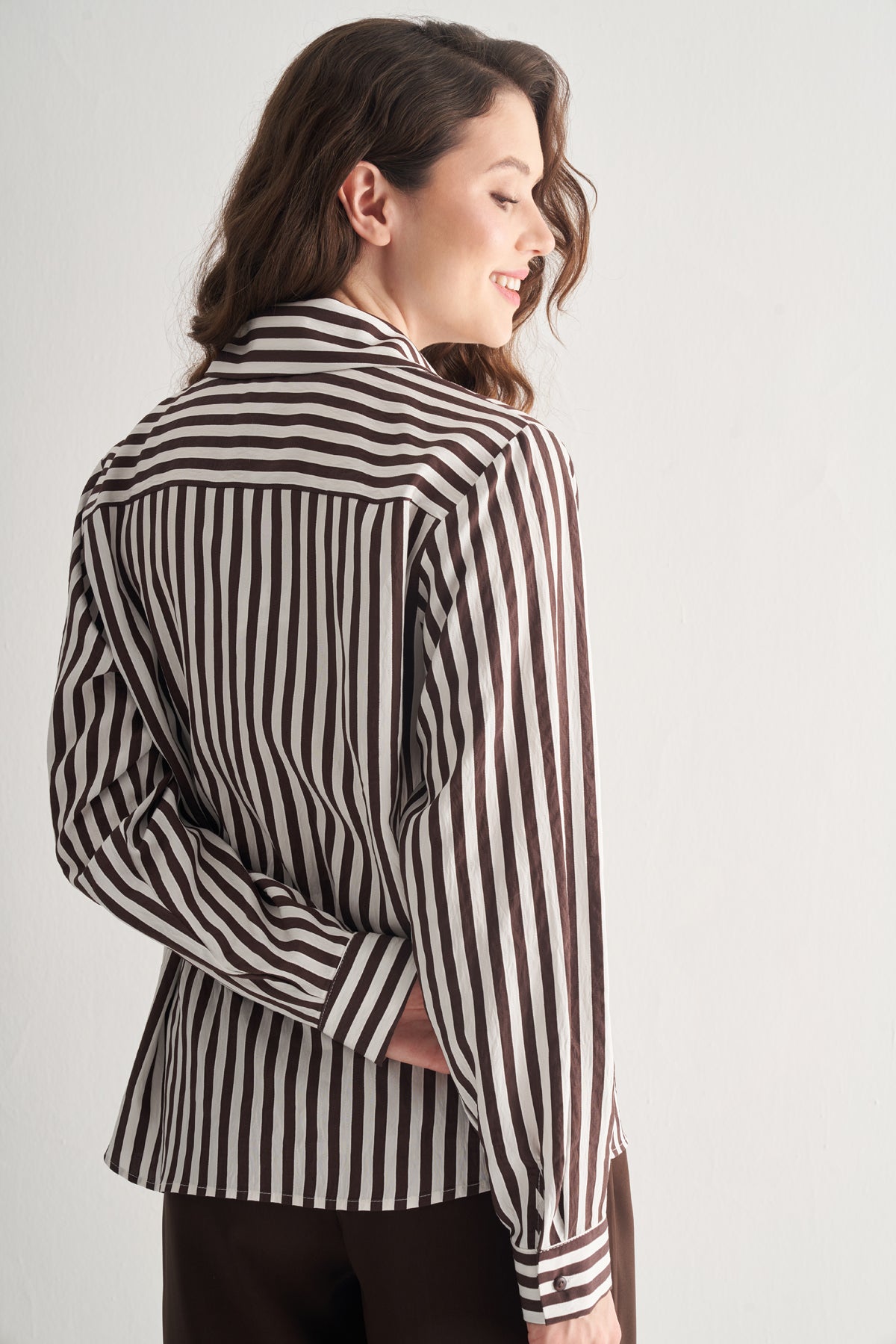 Utopian Nakış Detaylı Çizgili Gömlek