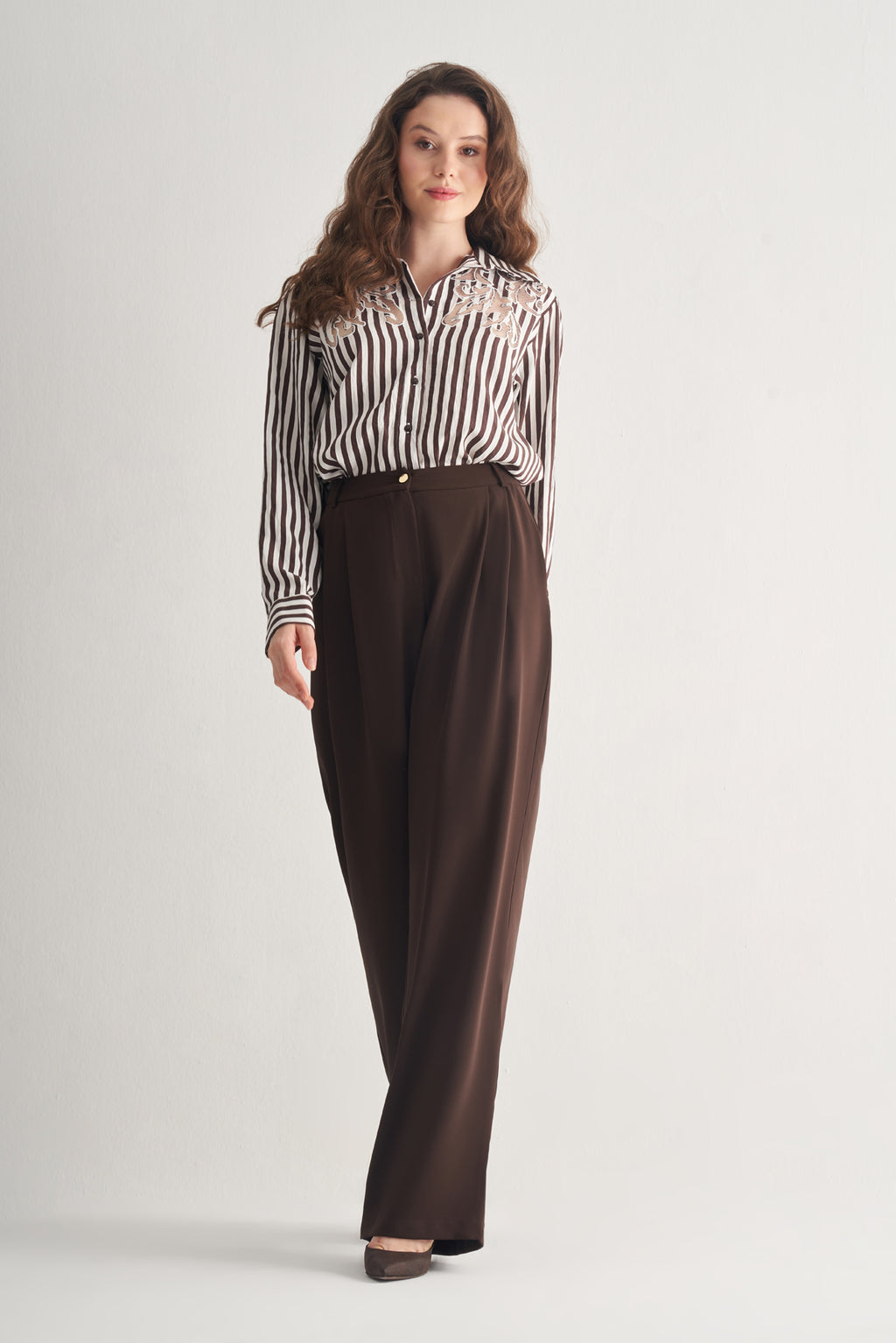 Utopian Yüksek Bel Geniş Paça Pantolon