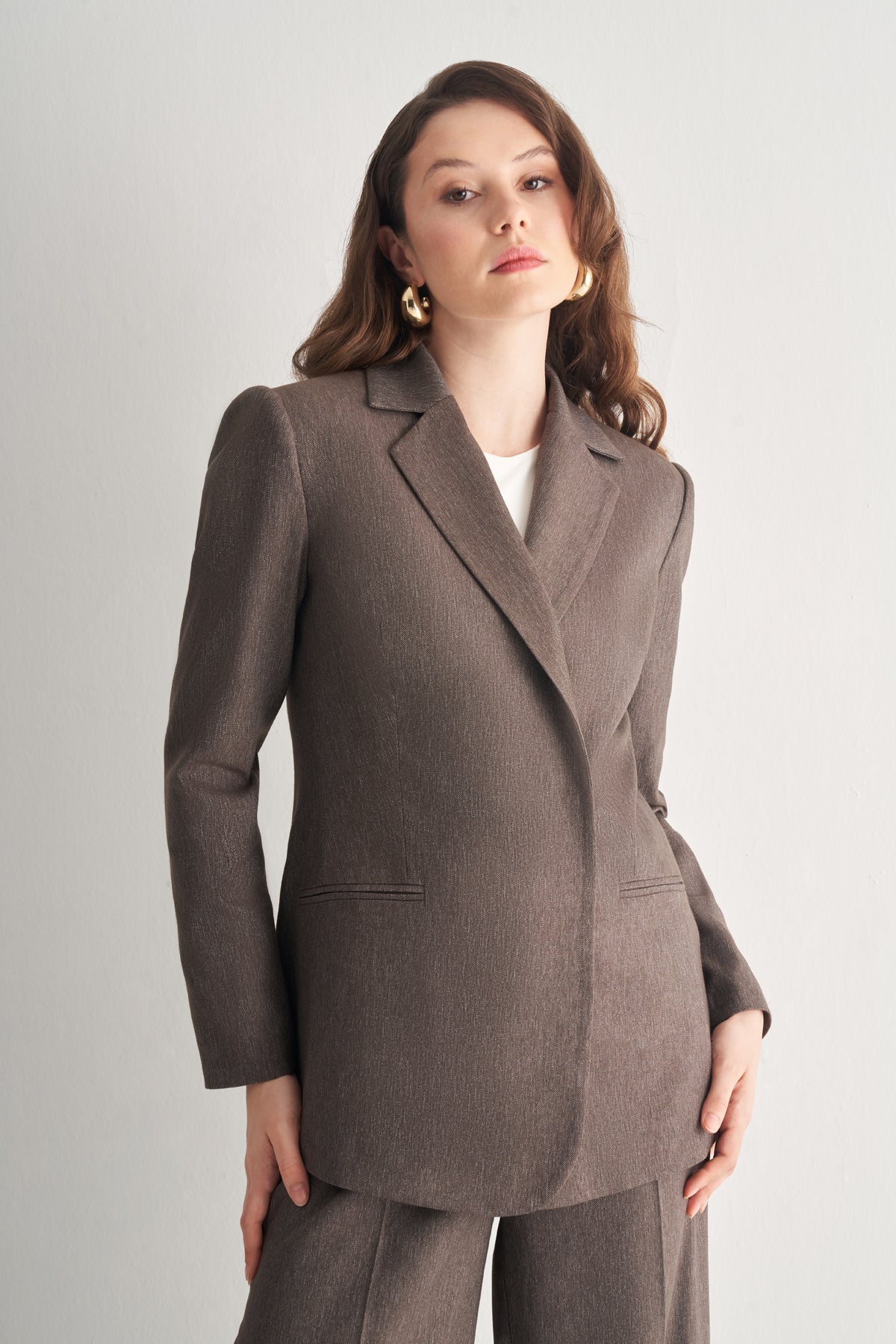 Utopian Dokulu Klasik Kesim Ceket