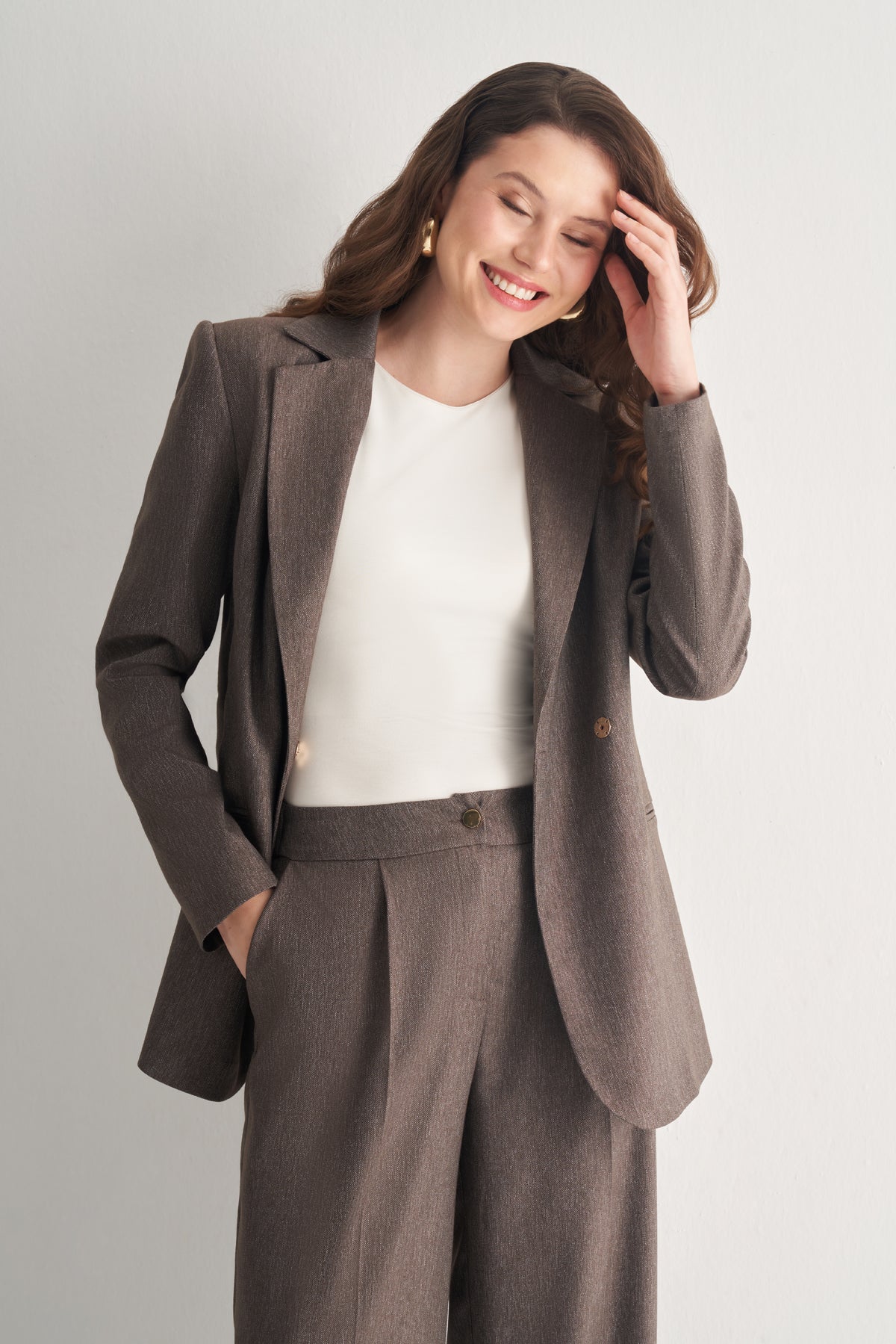 Utopian Dokulu Klasik Kesim Ceket