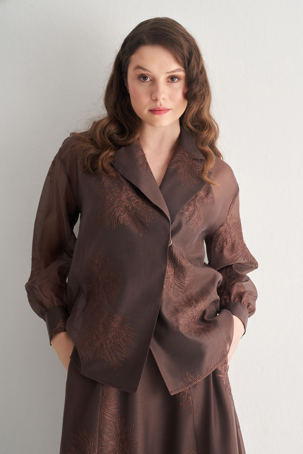 Utopian Transparan İşlemeli Ceket