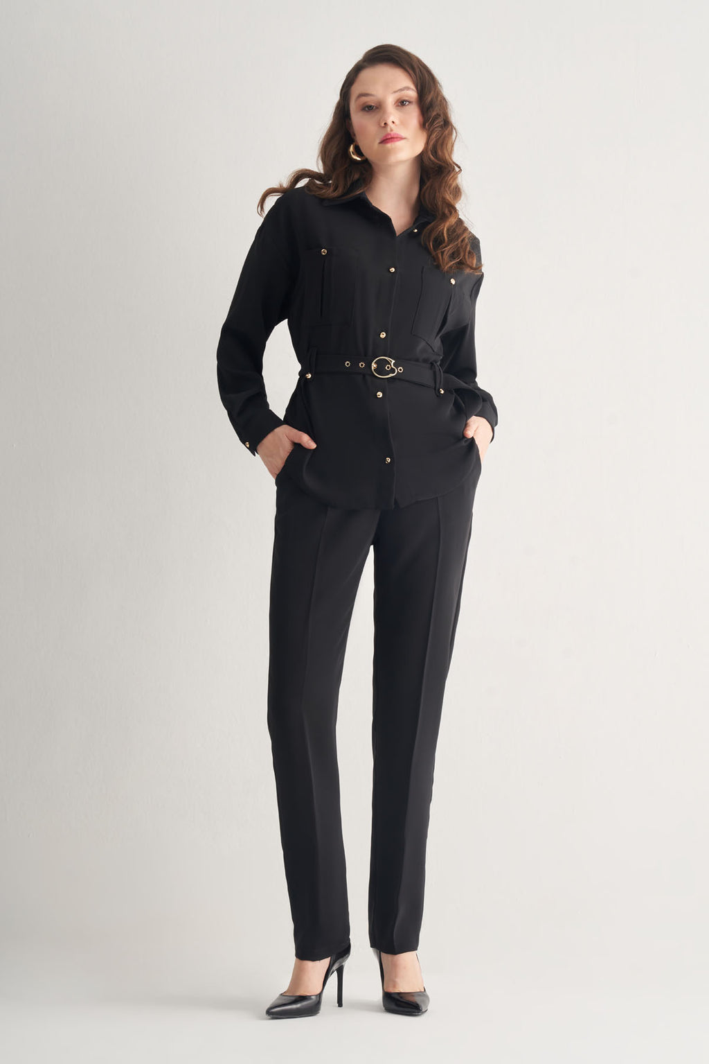 Utopian Gold Düğme Detaylı Pantolon