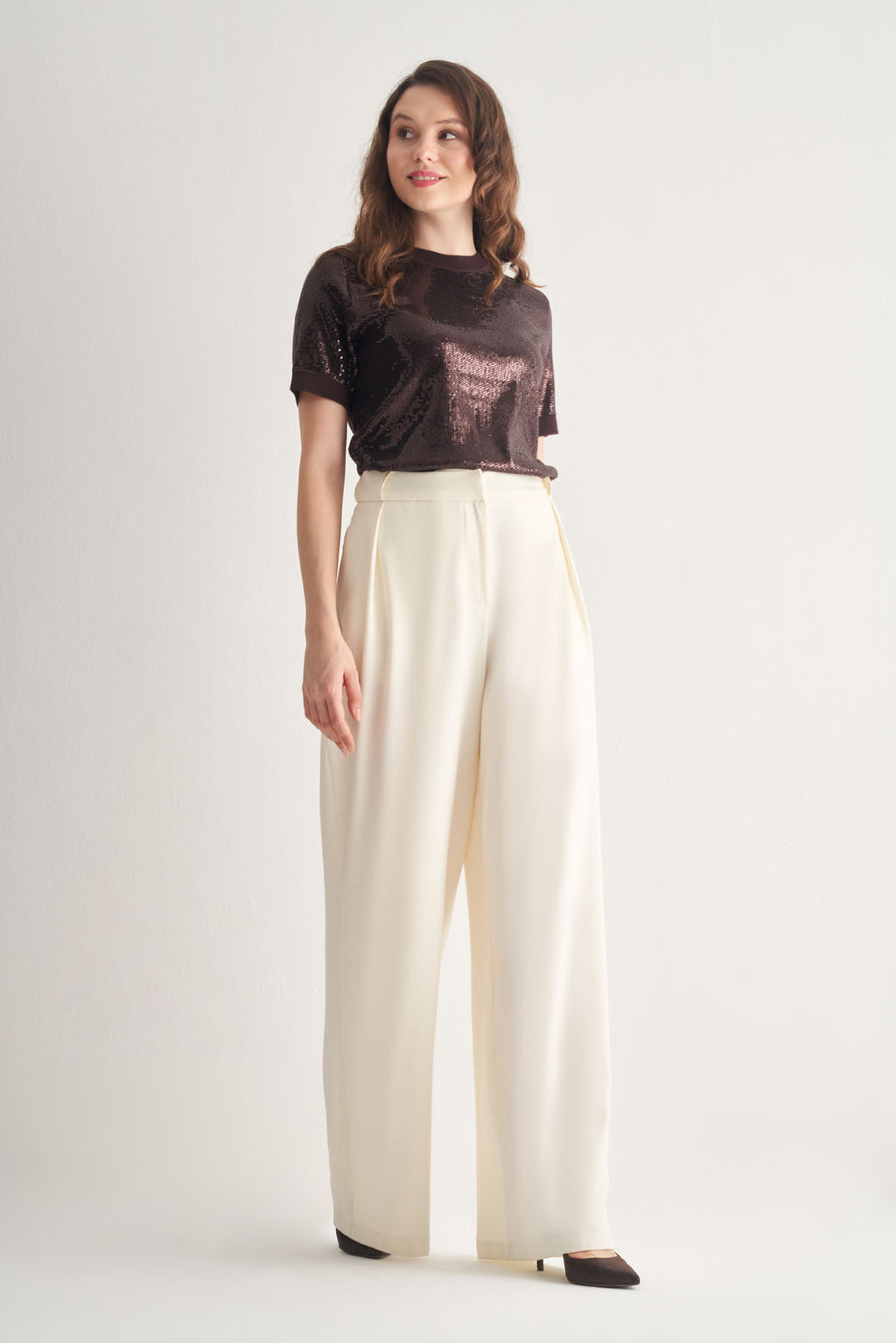 Utopian Geniş Paça Tek Pile Pantolon