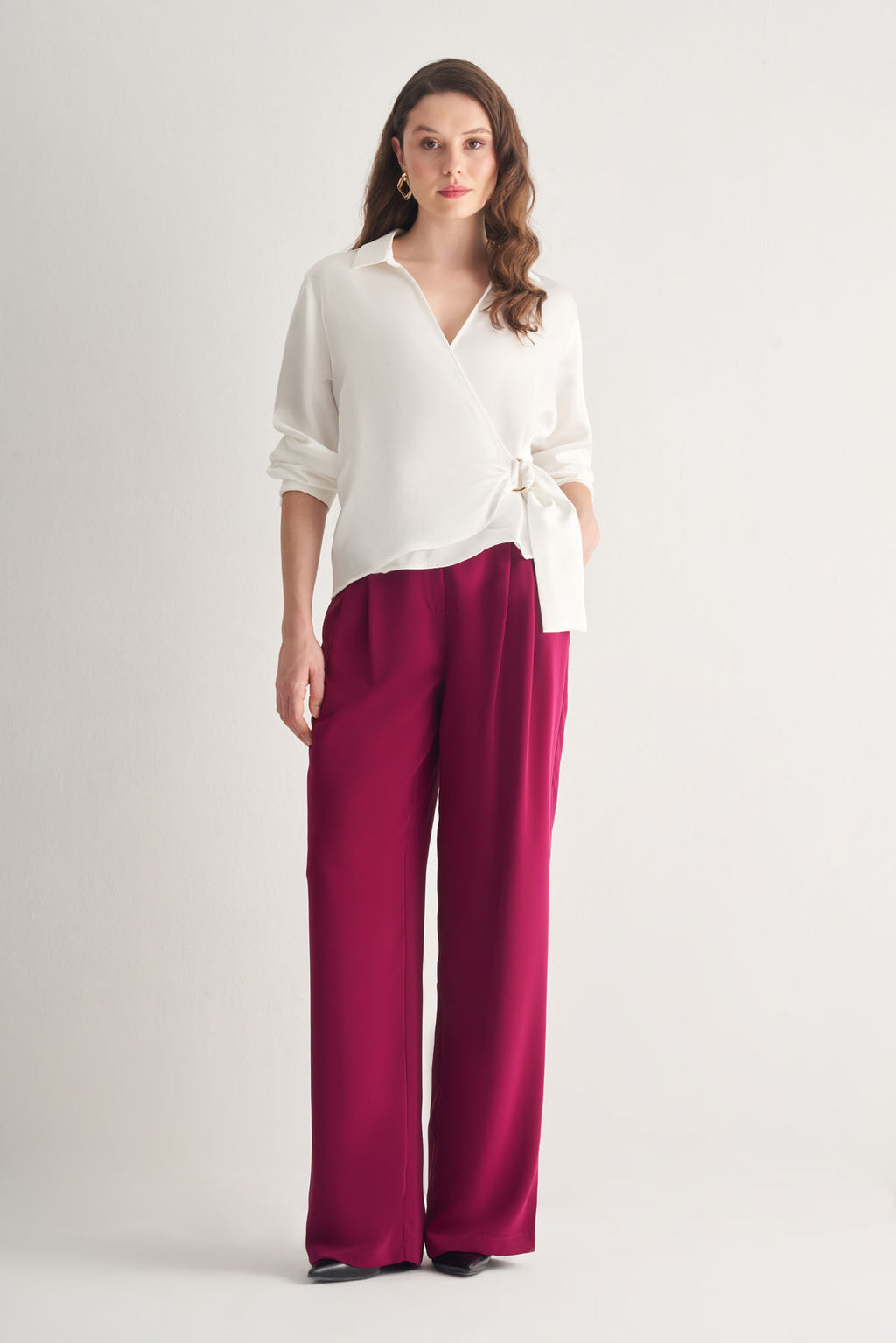 Utopian Bağlama Detaylı Kruvaze Bluz