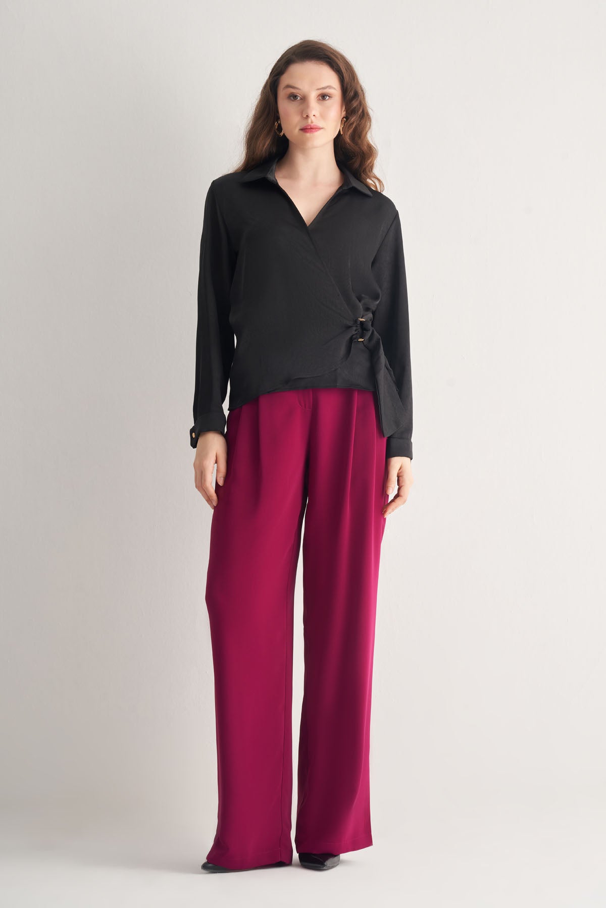 Utopian Bağlama Detaylı Kruvaze Bluz