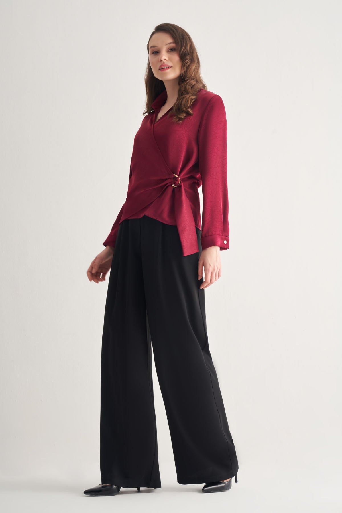 Utopian Bağlama Detaylı Kruvaze Bluz