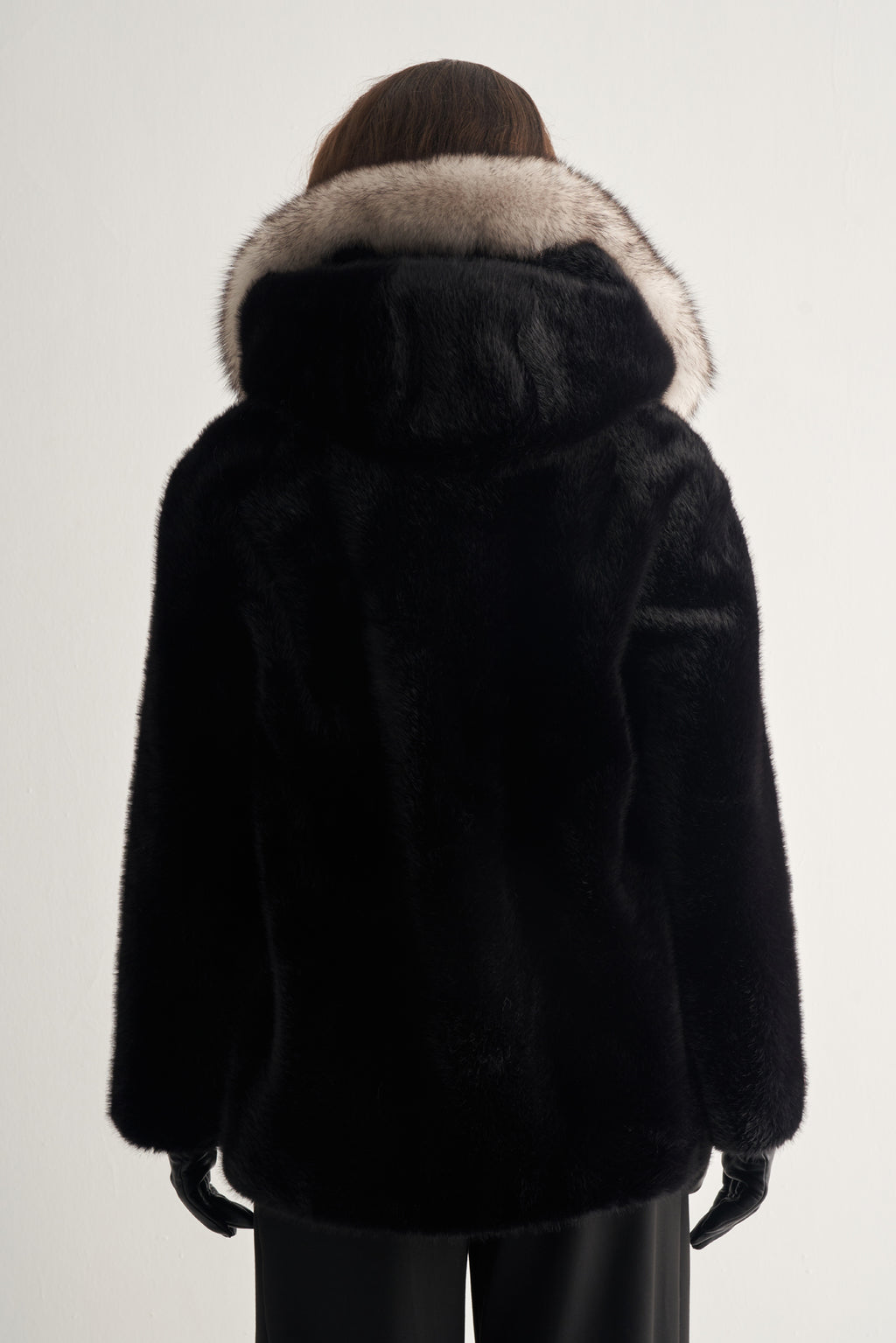 Utopian Peluş Kürklü Kapüşonlu Kaban