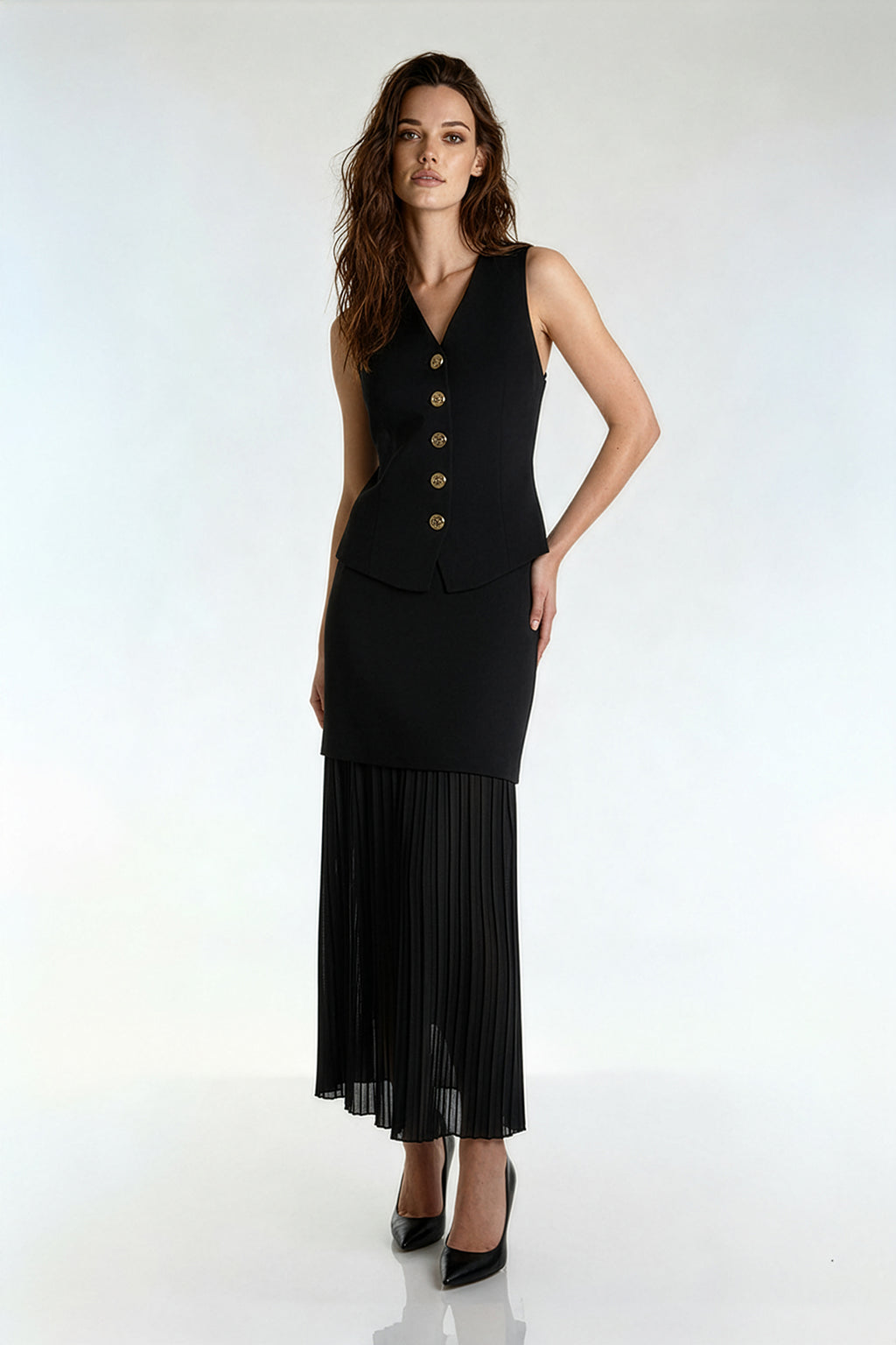 Utopian Şifon Astarlı Triko Mini Etek