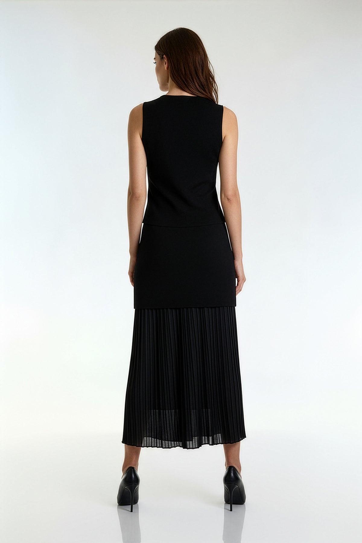 Utopian Şifon Astarlı Triko Mini Etek