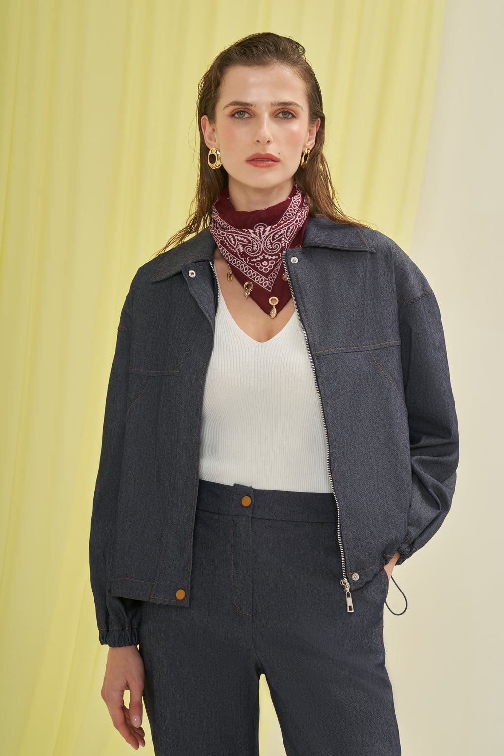 Utopian Modern Denim Görünümlü Ceket