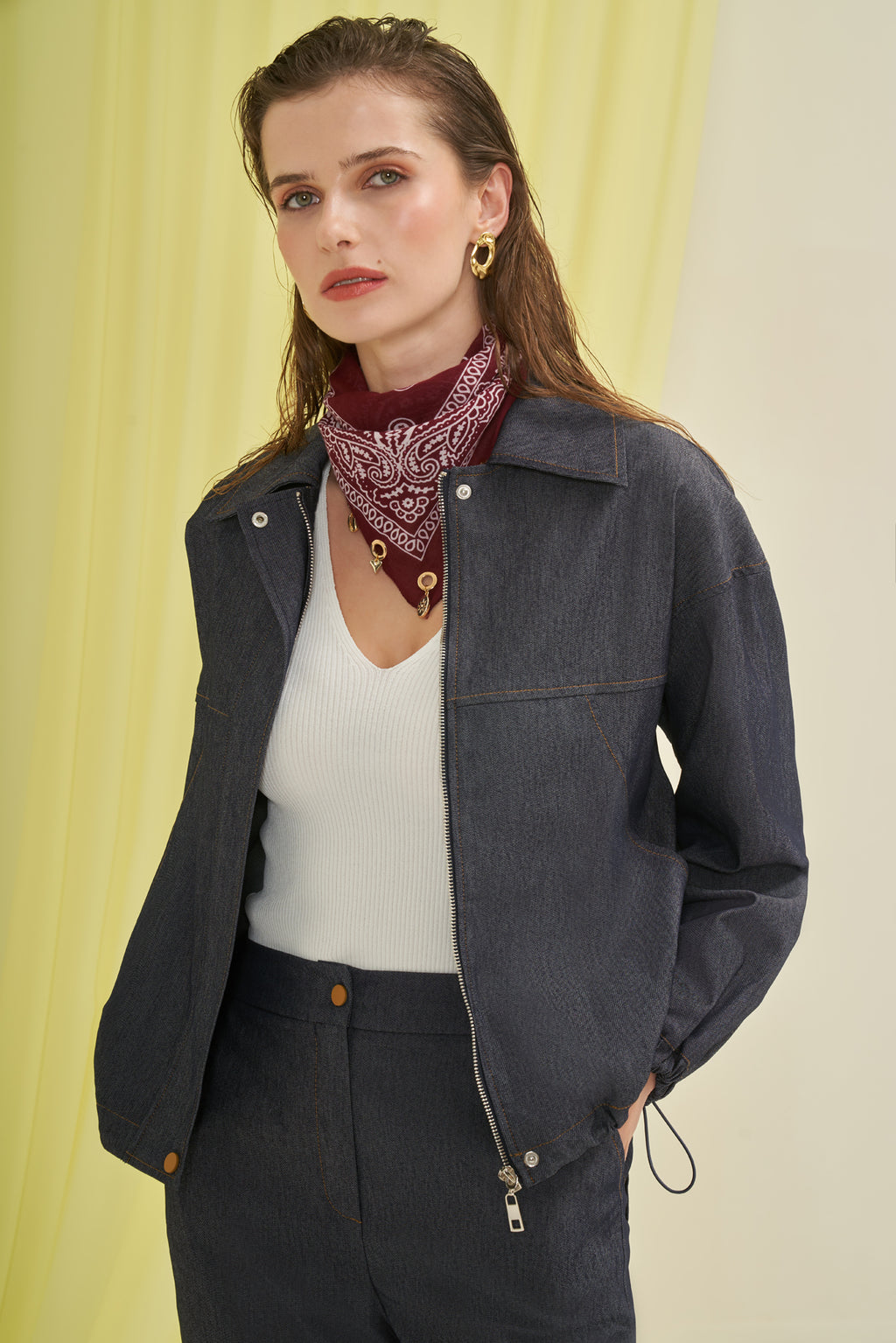 Utopian Modern Denim Görünümlü Ceket