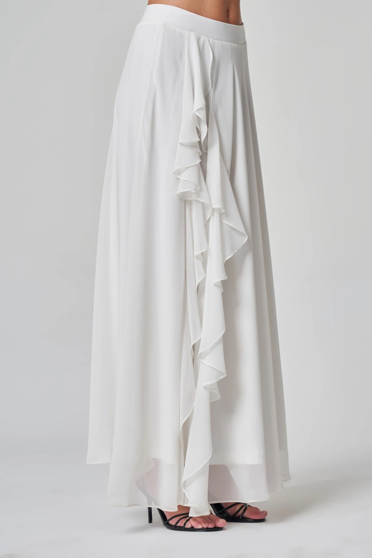 Utopian Ruffle Chiffon Maxi Skirt