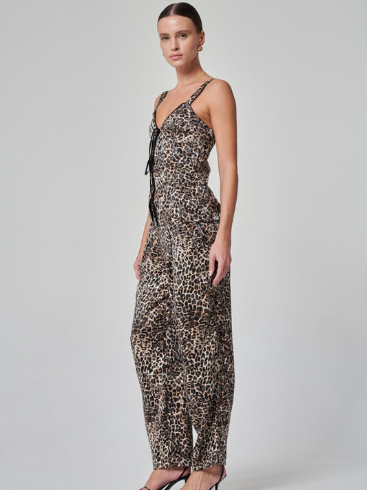 Utopian Pileli Leopar Desenli Pantolon