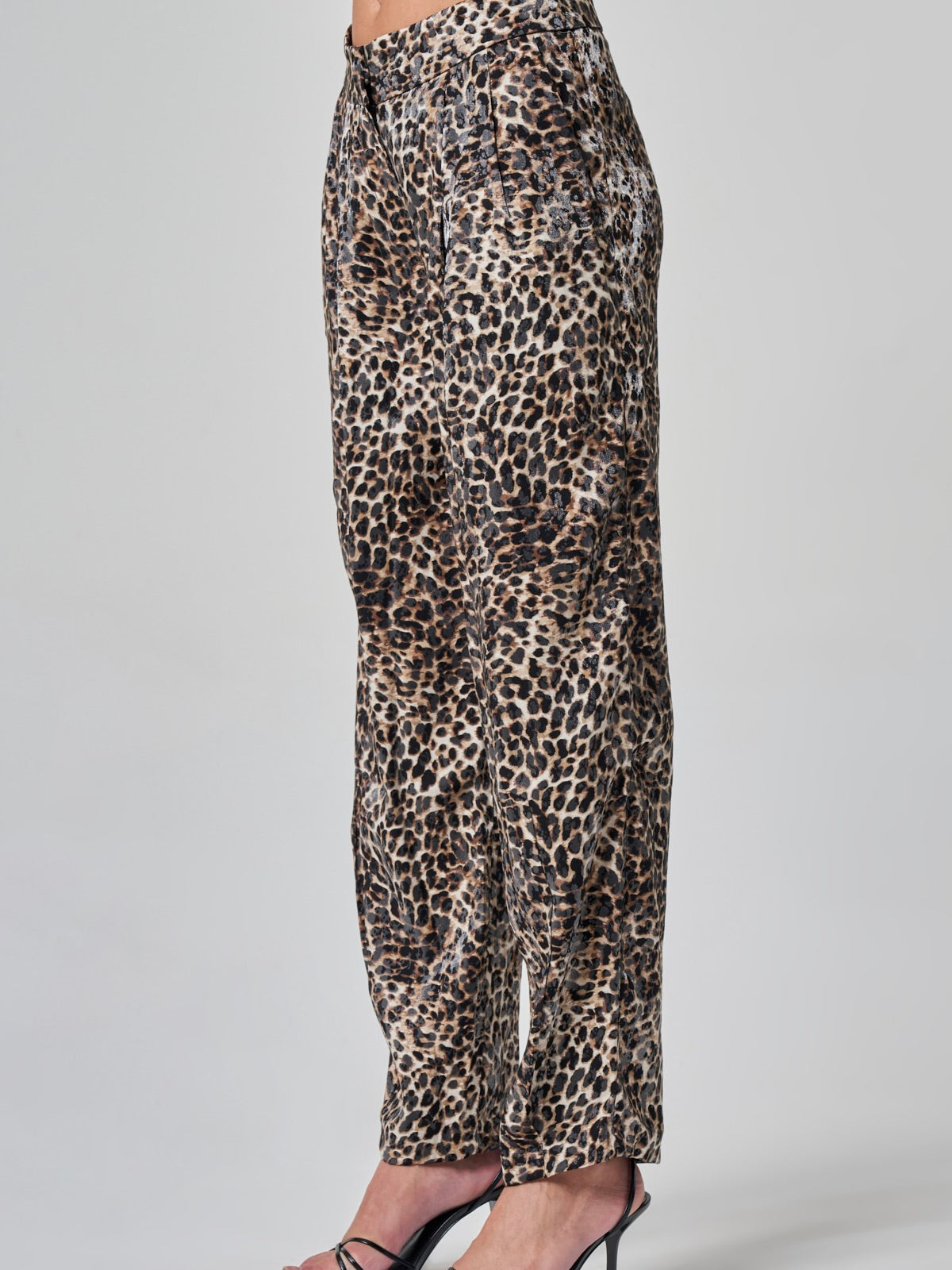 Utopian Pileli Leopar Desenli Pantolon