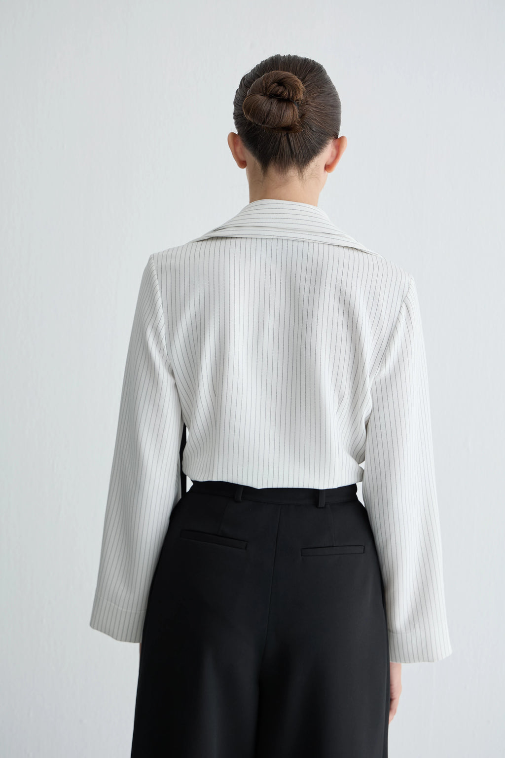 Gaia n Uranos Siyah Pat Detaylı Çizgili Poplin Gömlek