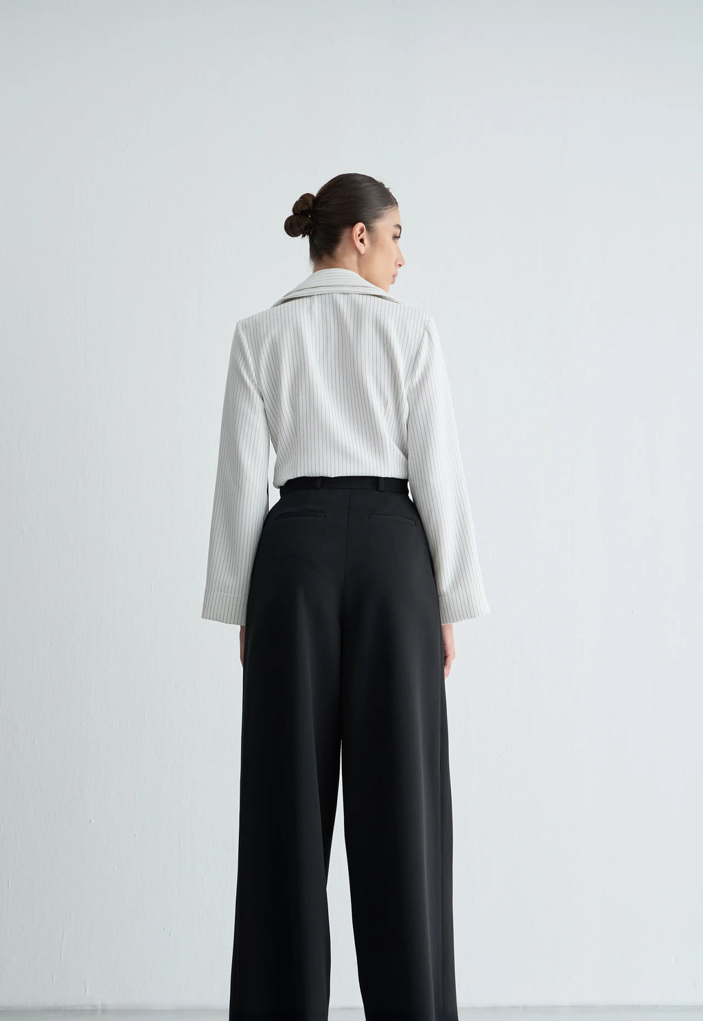 Gaia n Uranos Akışkan Formlu Yüksek Bel Pileli Pantolon