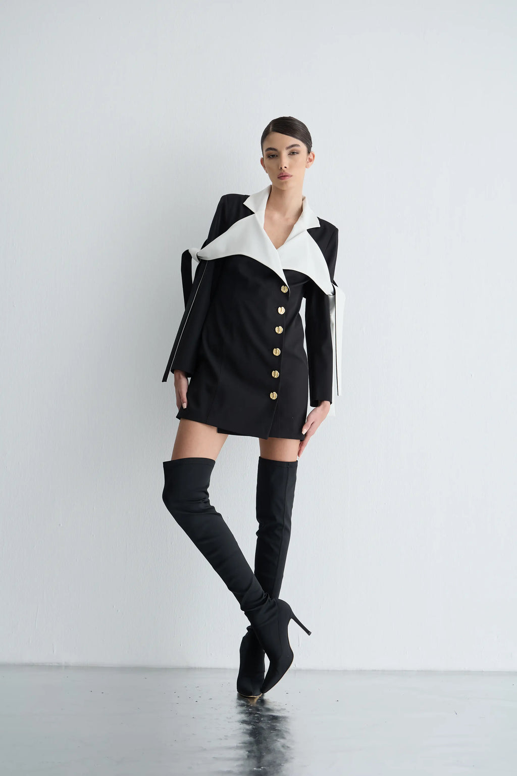 Gaia n Uranos Fiyonk Detaylı Mini Ceket Elbise