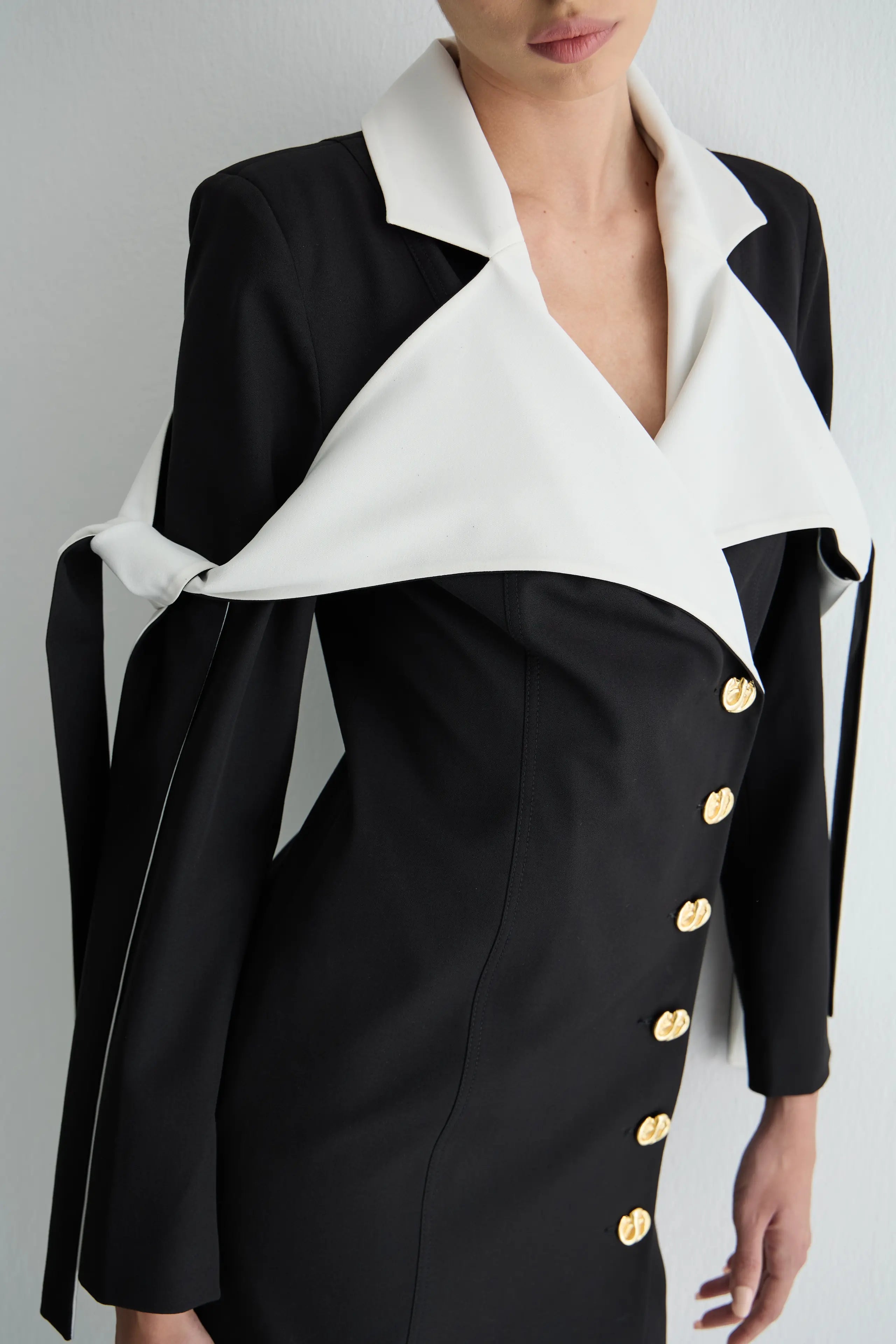 Gaia n Uranos Fiyonk Detaylı Mini Ceket Elbise