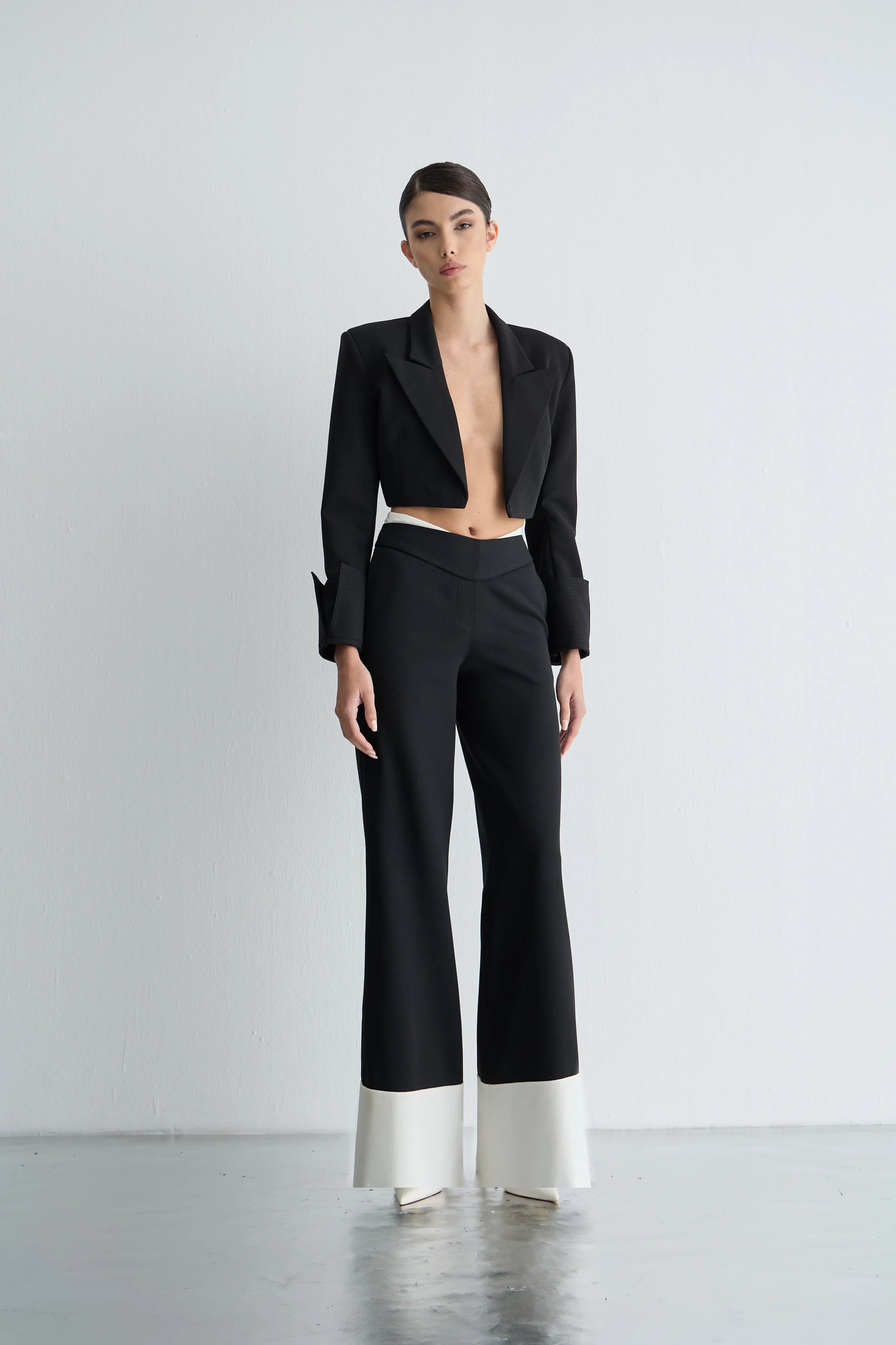 Gaia n Uranos Kontrast Paça Detaylı Pantolon