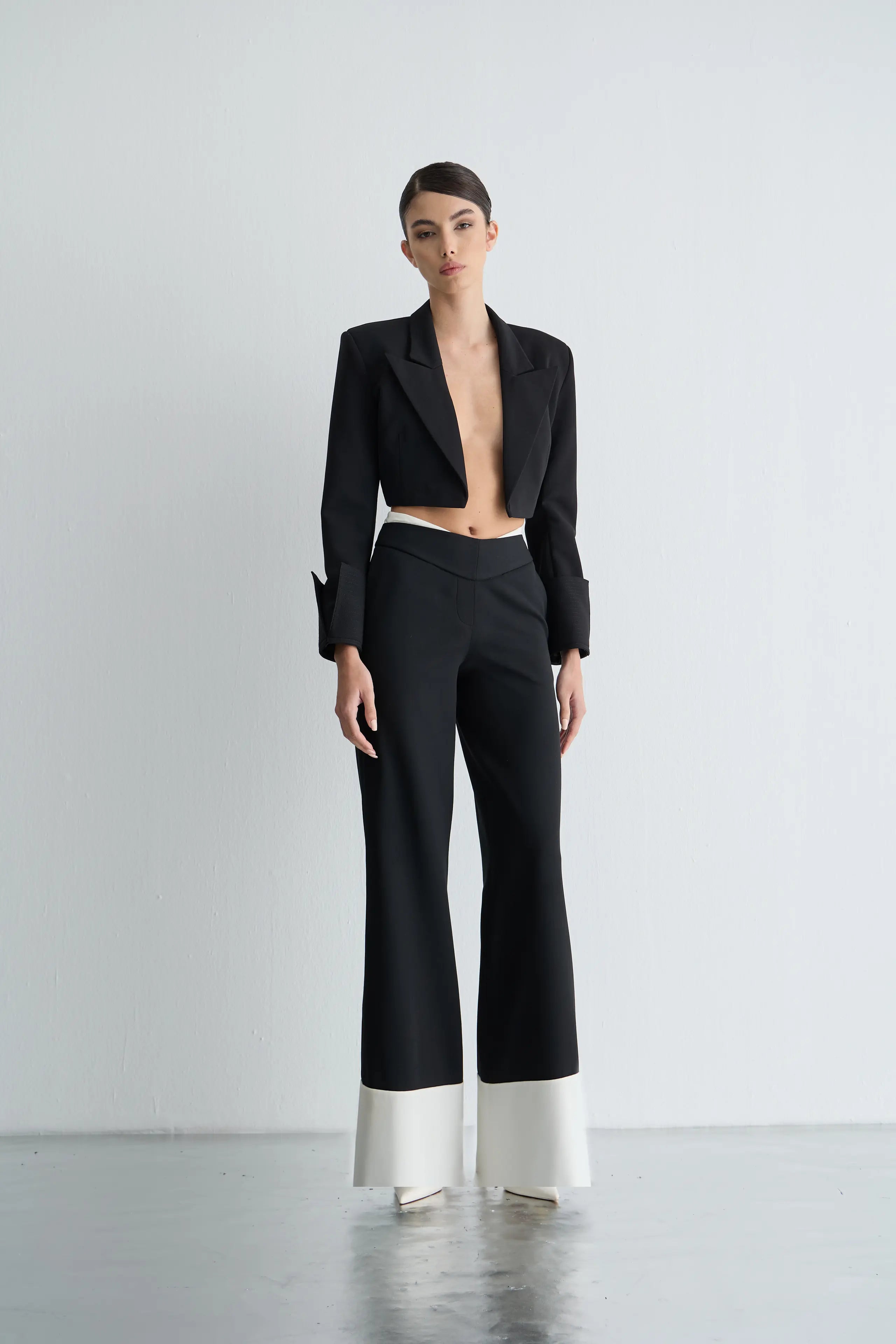 Gaia n Uranos V Kemer Detaylı Pinstripe Pantolon