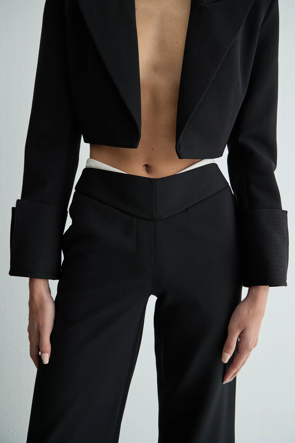 Gaia n Uranos V Kemer Detaylı Pinstripe Pantolon