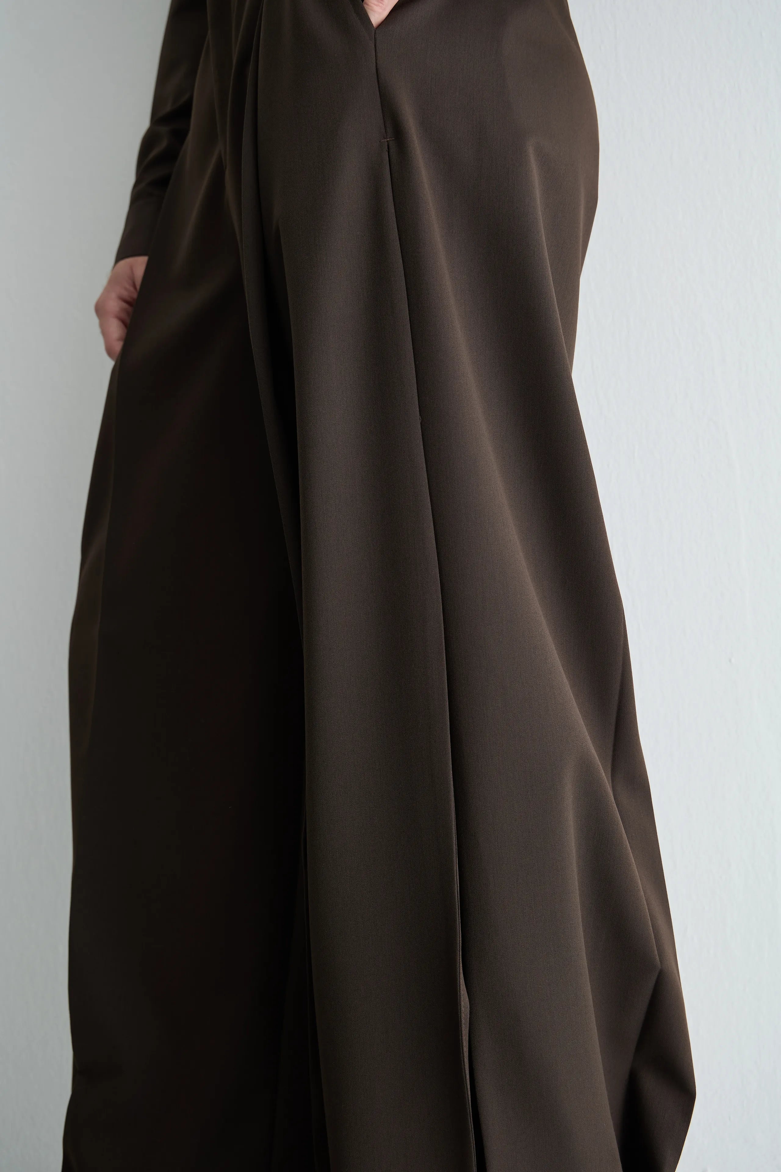 Gaia n Uranos Yüksek Bel Pileli Kahverengi Pantolon