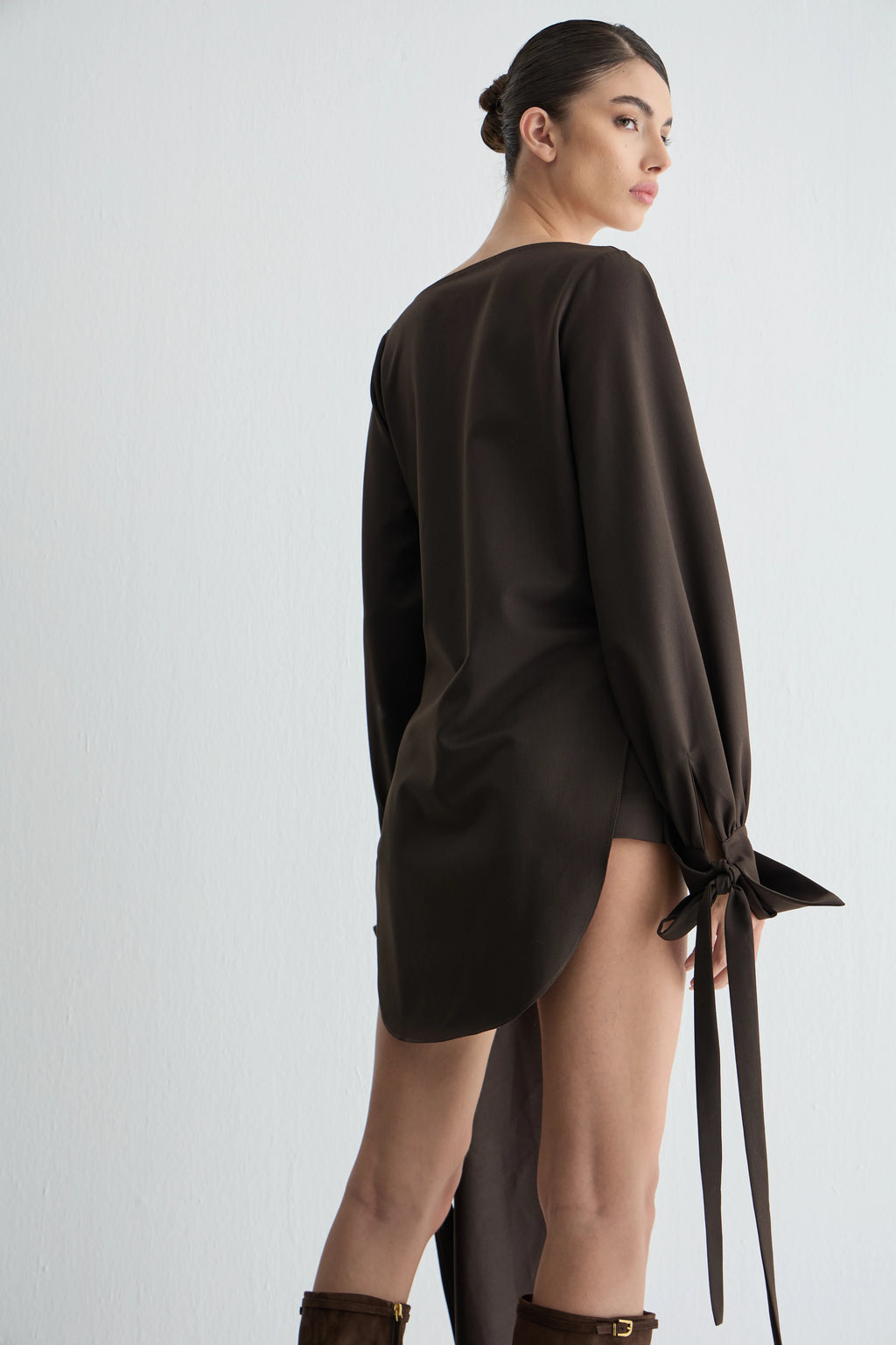 Gaia n Uranos Kruvaze Bağlamalı Uzun Arka Formlu Gömlek