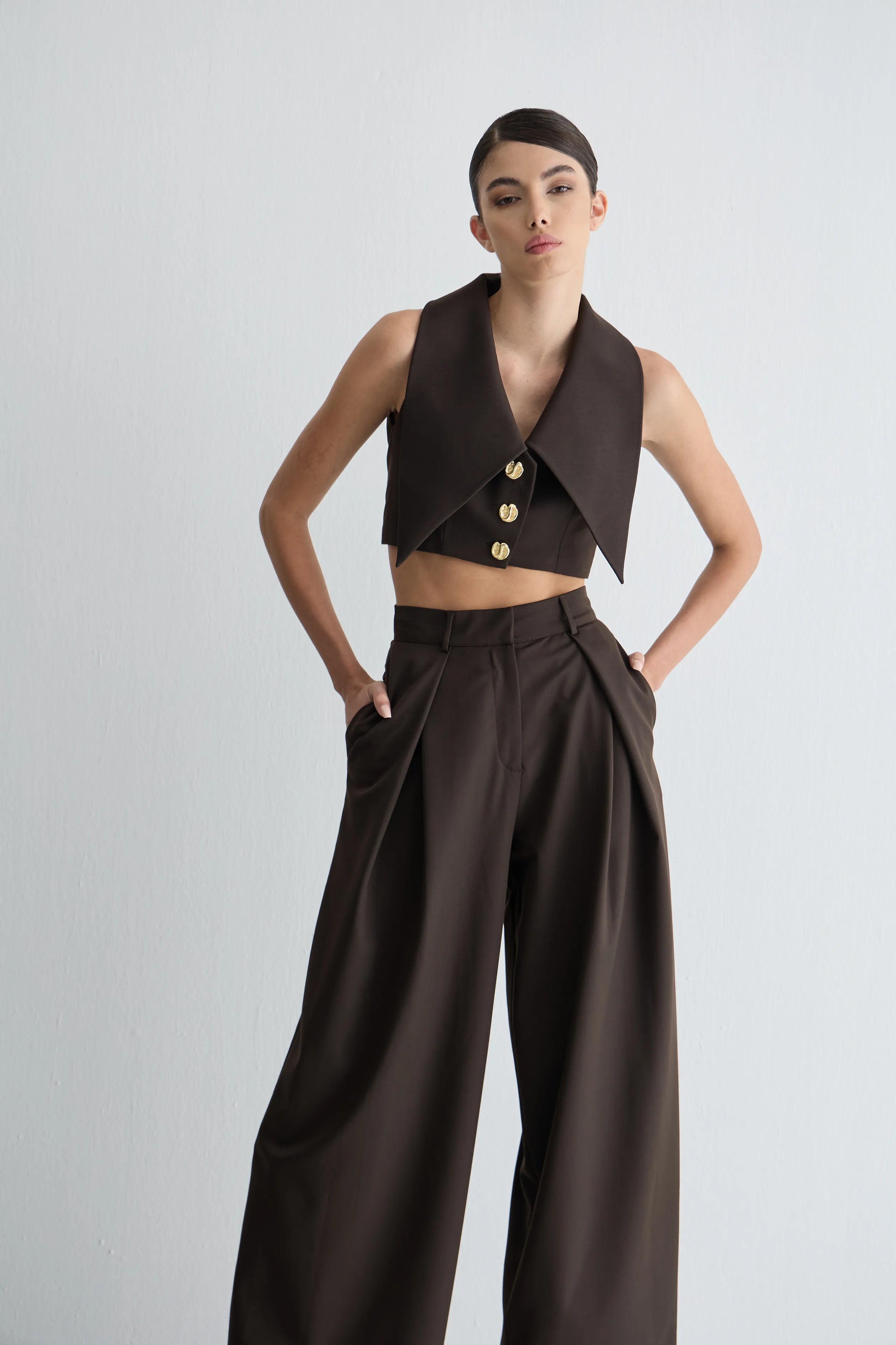 Gaia n Uranos Arkaik Kesim Modernist Crop Yelek