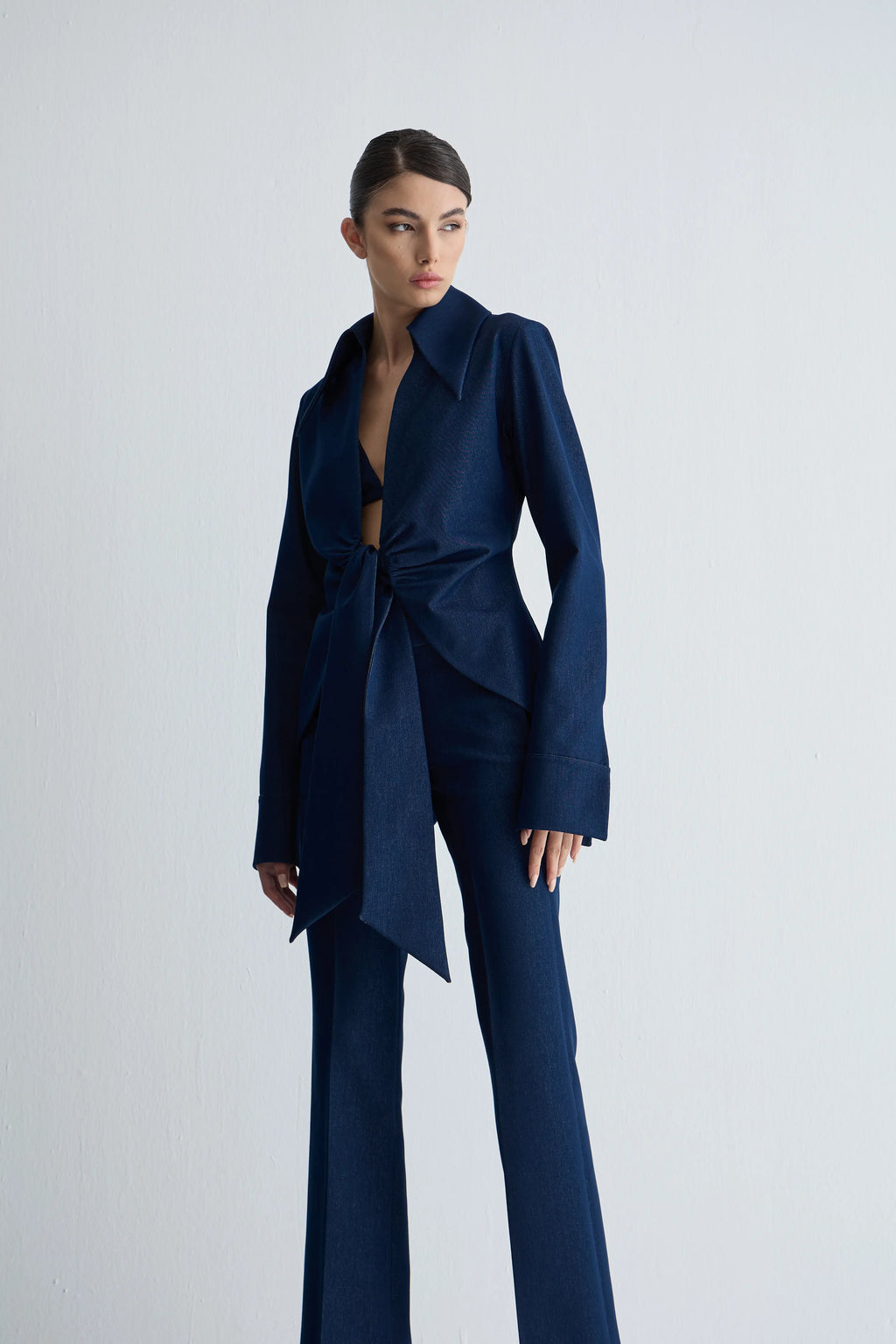 Gaia n Uranos Denim Bağlamalı Gömlek görünüm 2