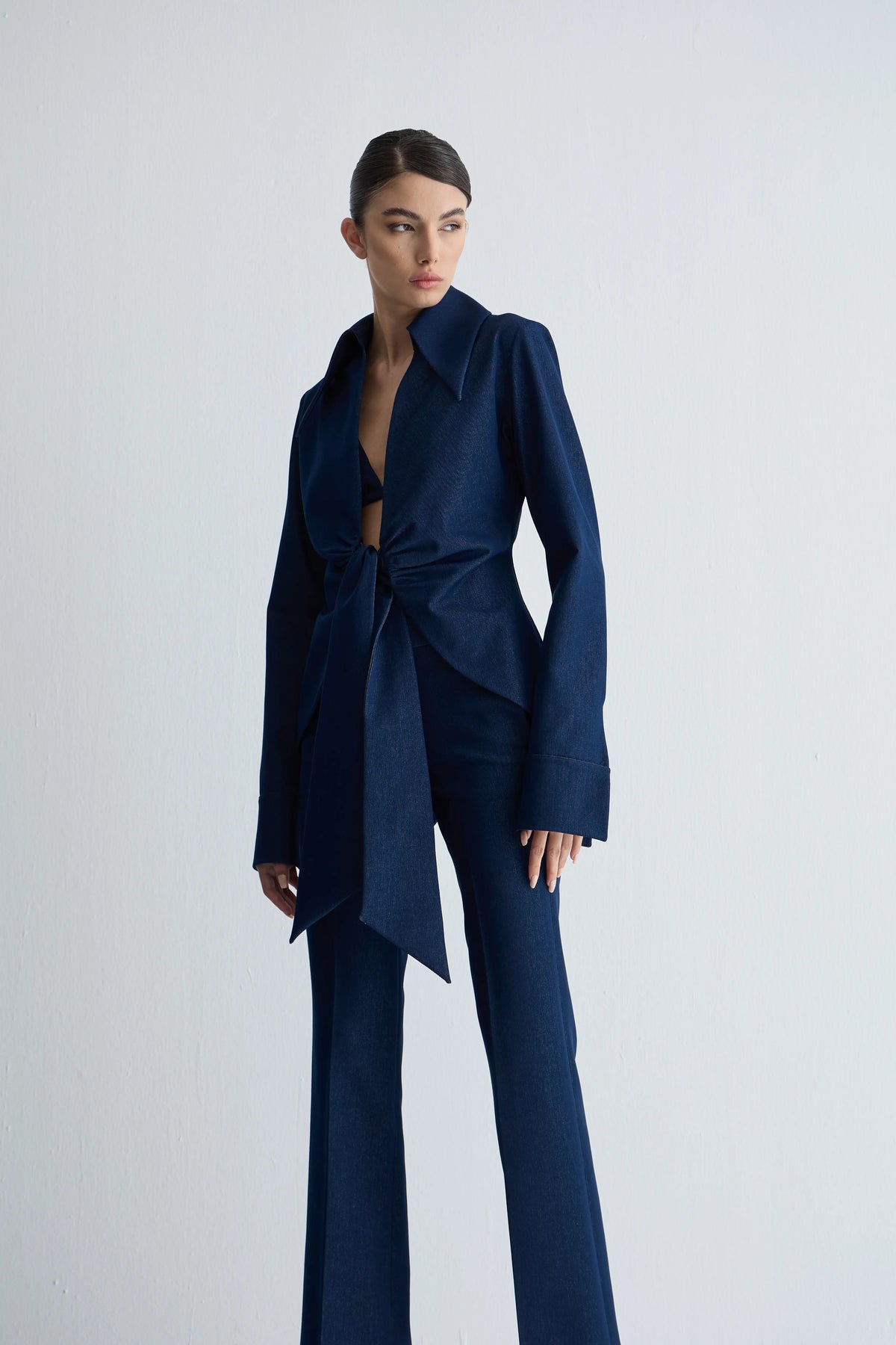 Gaia n Uranos Denim Bağlamalı Gömlek görünüm 2
