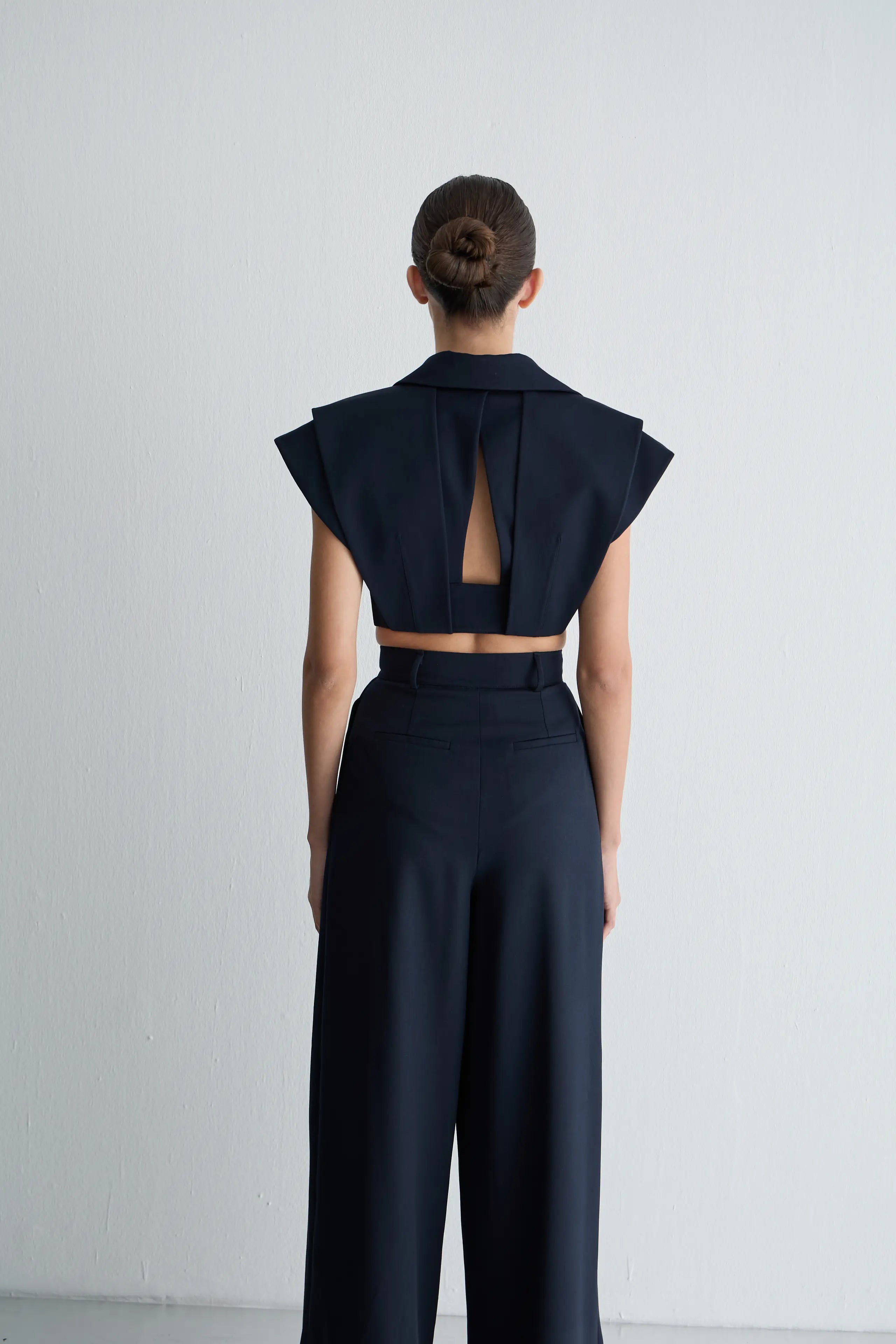 Gaia n Uranos Akışkan Formlu Yüksek Bel Pileli Pantolon