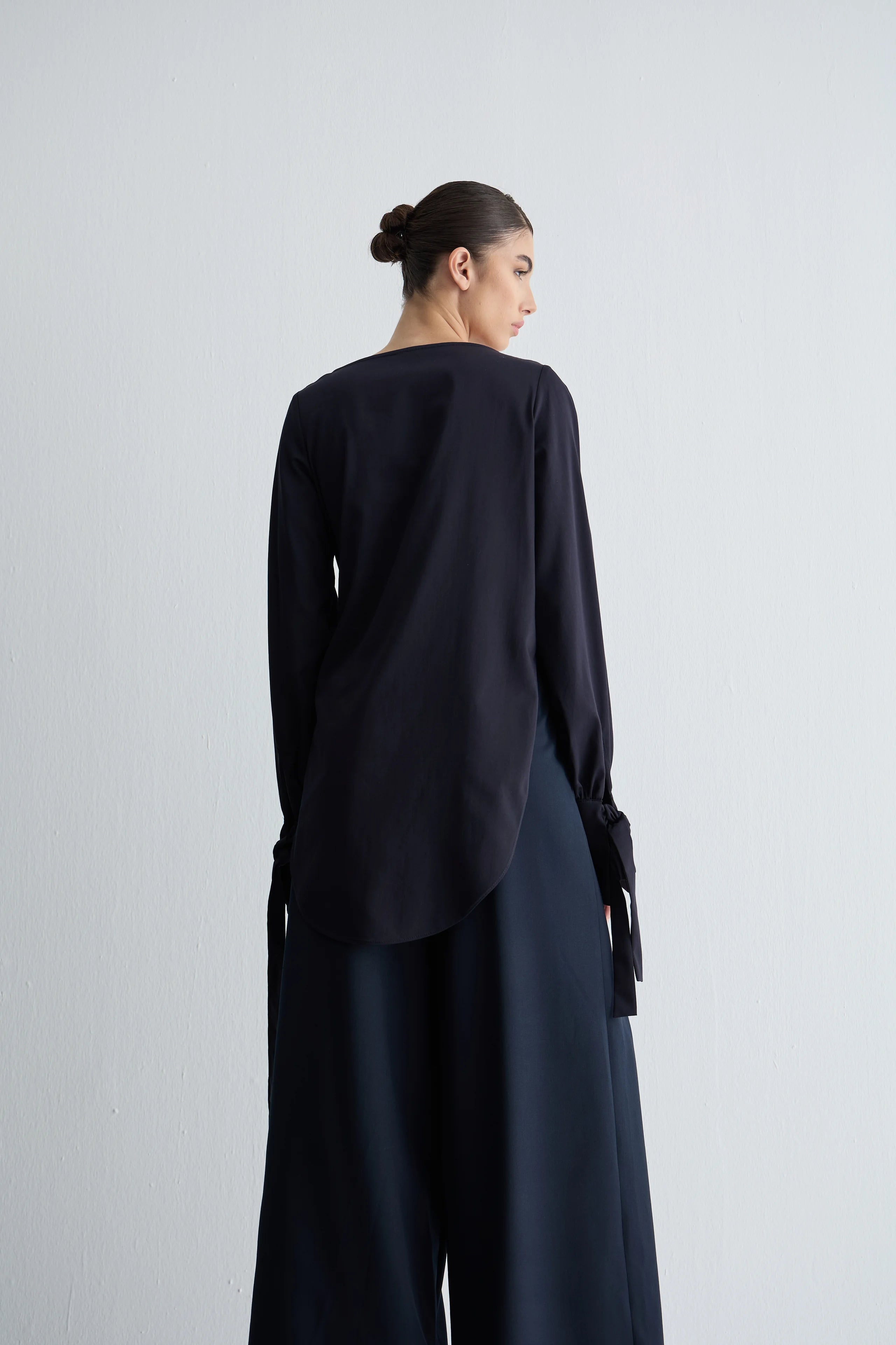 Gaia n Uranos Kruvaze Bağlamalı Uzun Arka Formlu Gömlek