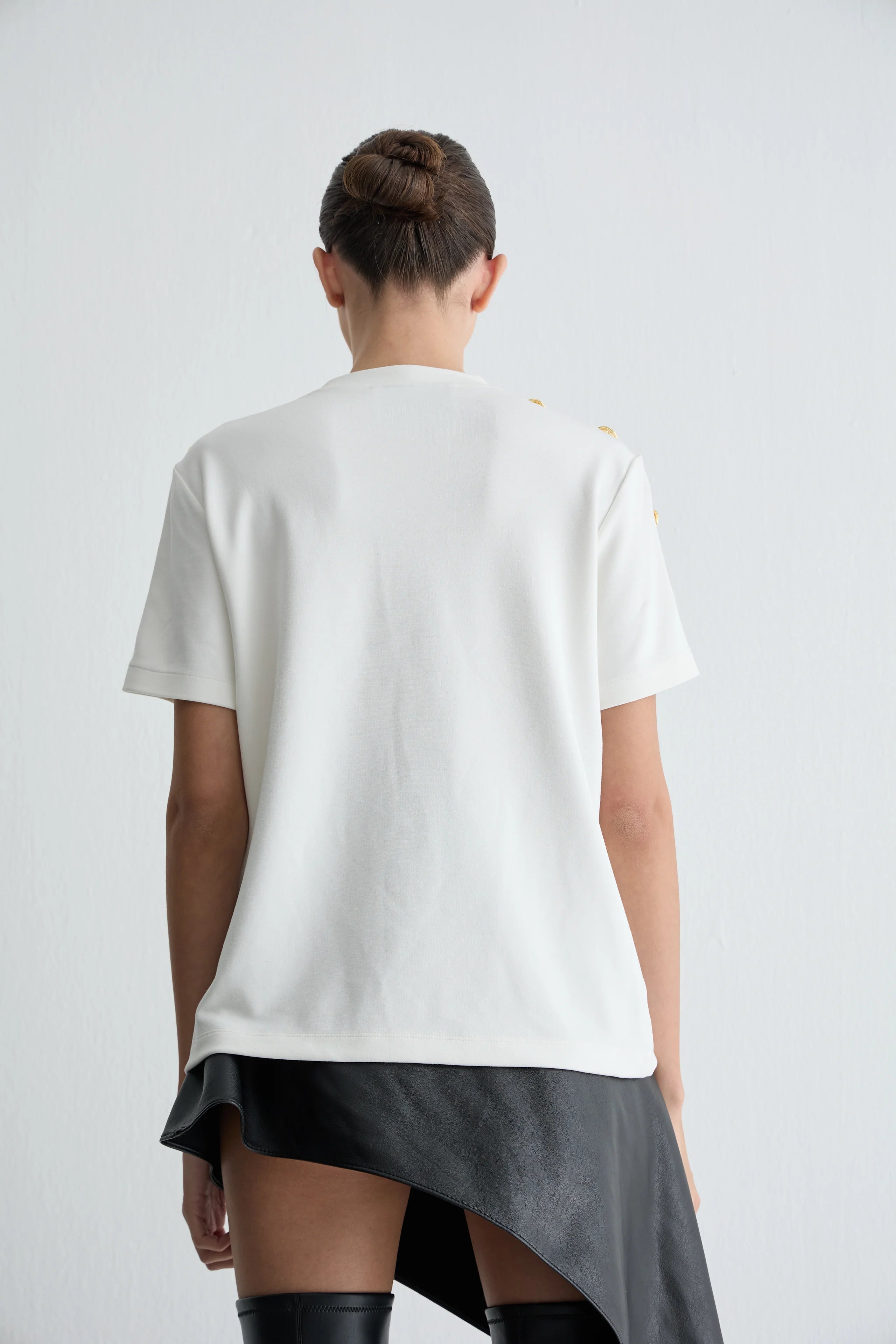 Gaia n Uranos Omuzdan Gold Düğmeli Tshirt