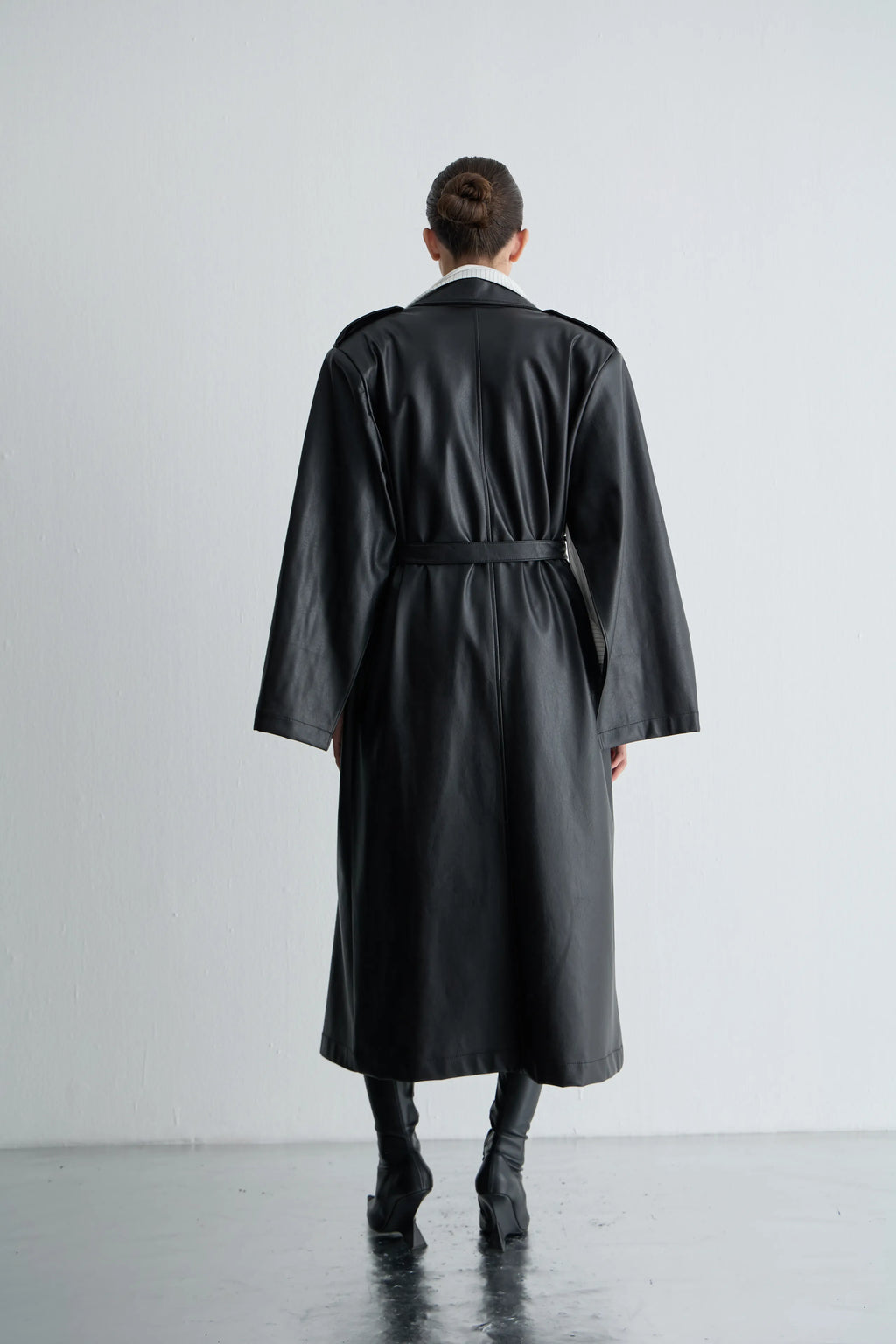 Gaia n Uranos Oversize Deri Trençkot