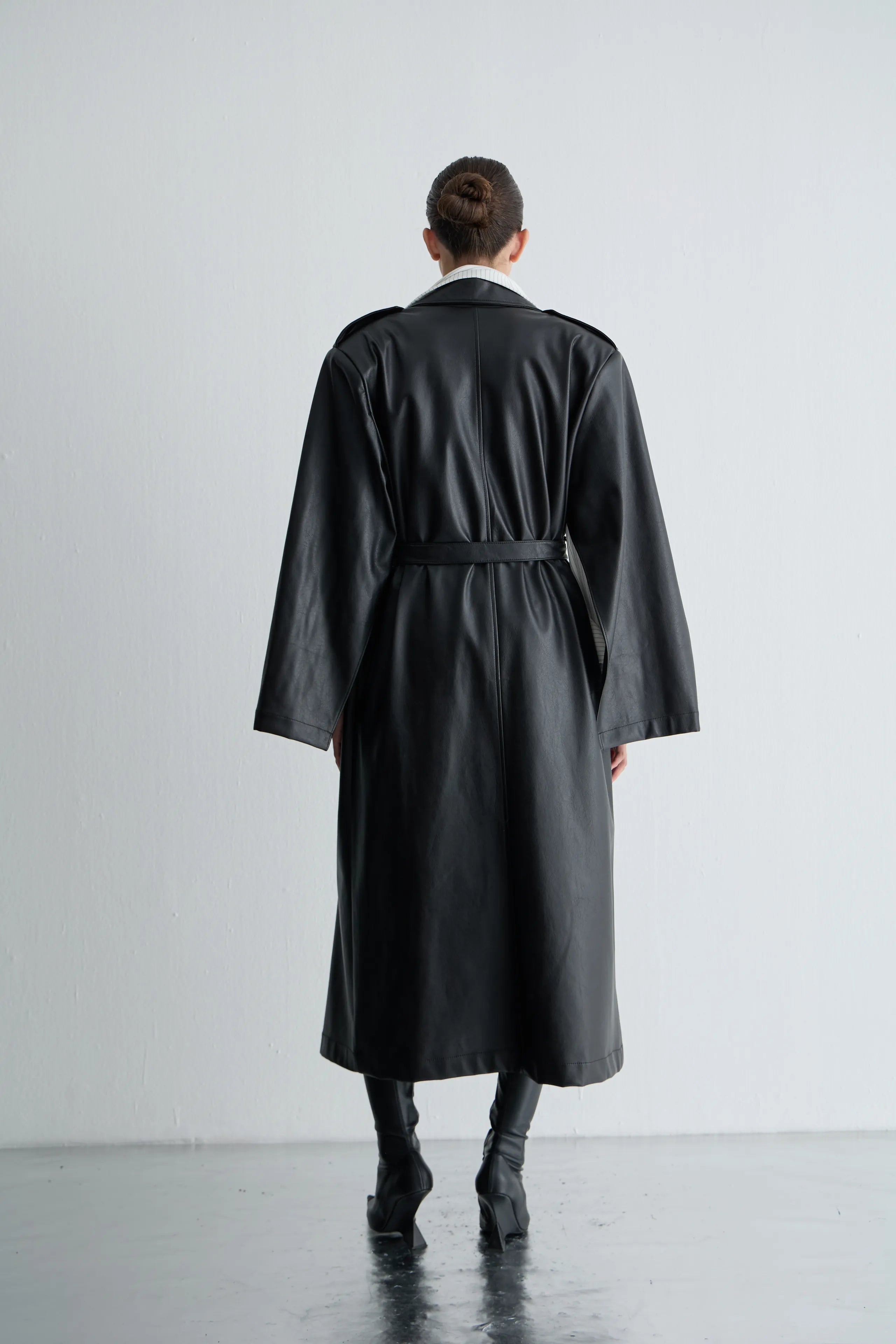 Gaia n Uranos Oversize Deri Trençkot