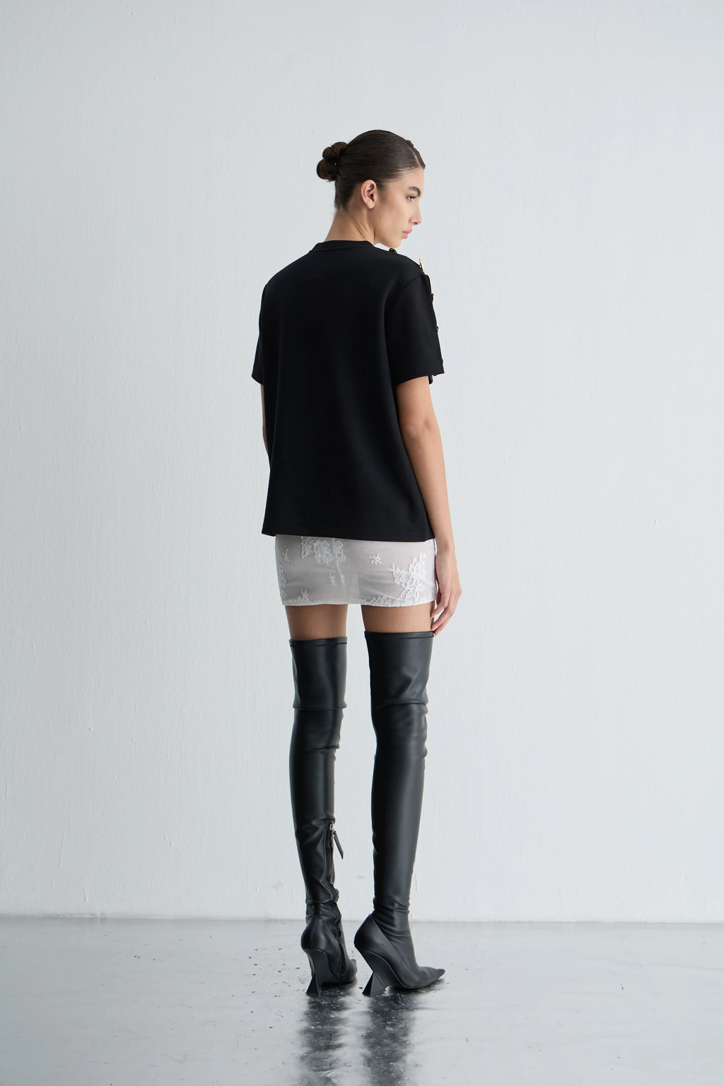 Gaia n Uranos Omuzdan Gold Düğmeli Tshirt