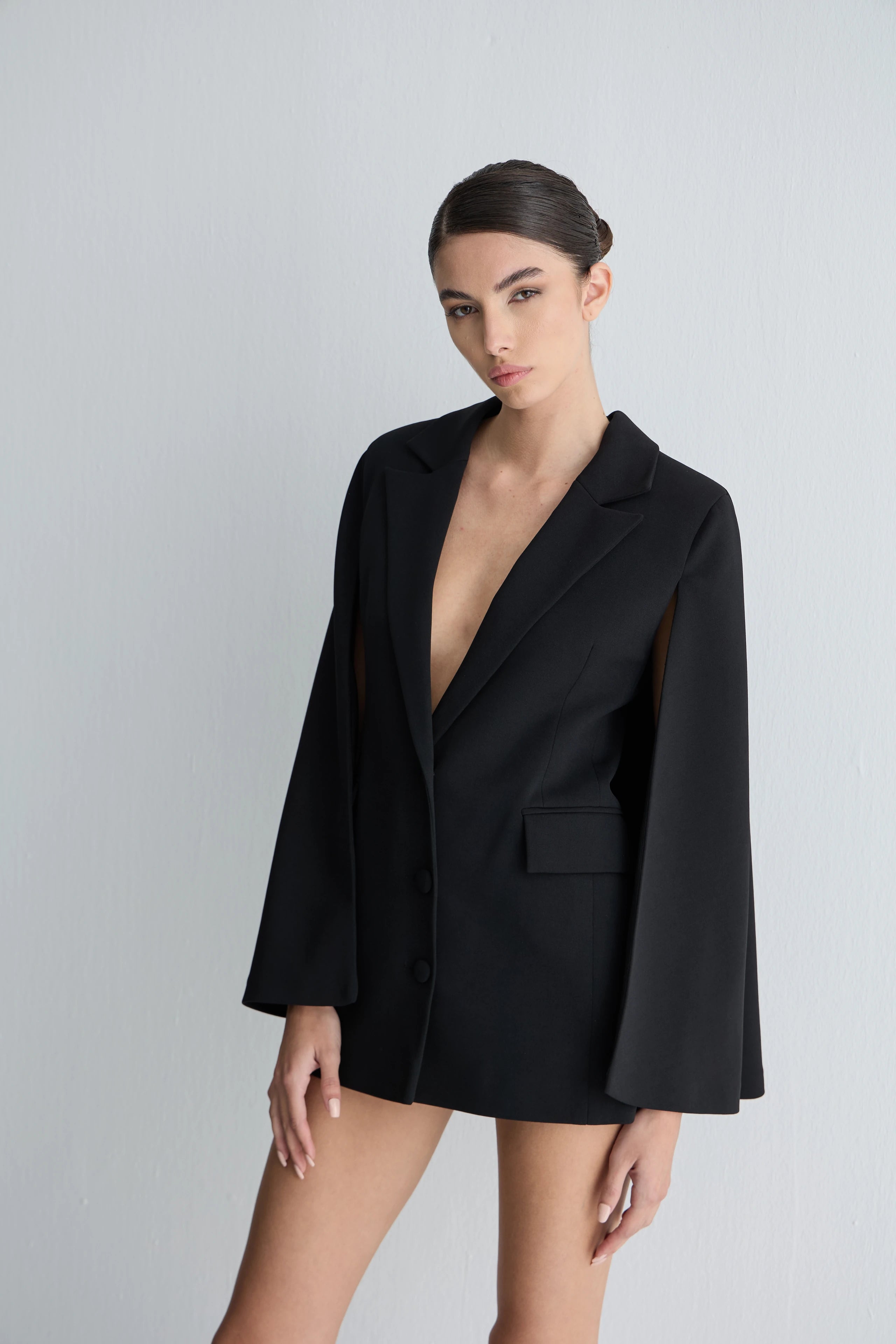 Gaia n Uranos Pelerin Kollu Ceket Elbise