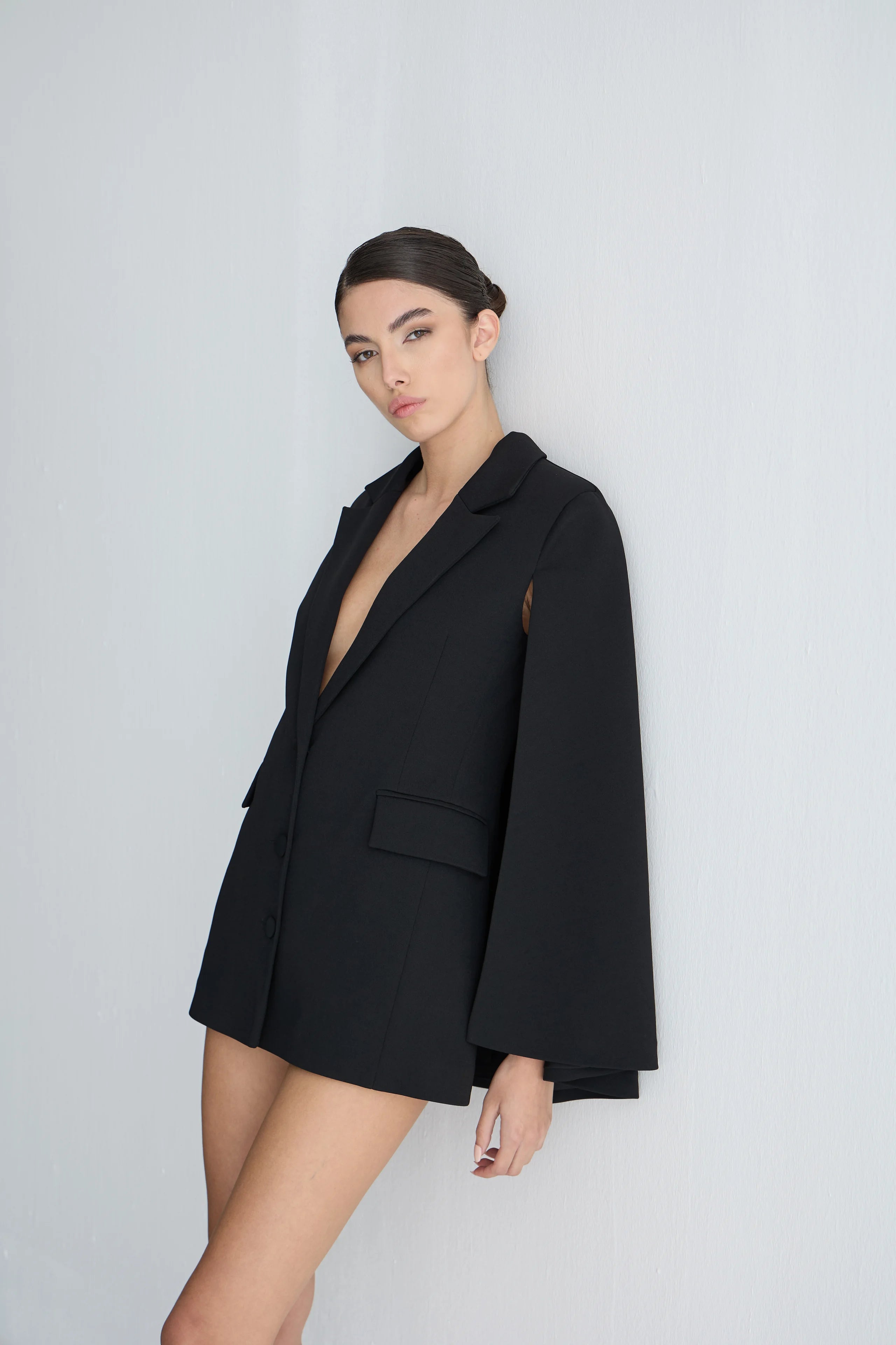 Gaia n Uranos Pelerin Kollu Ceket Elbise