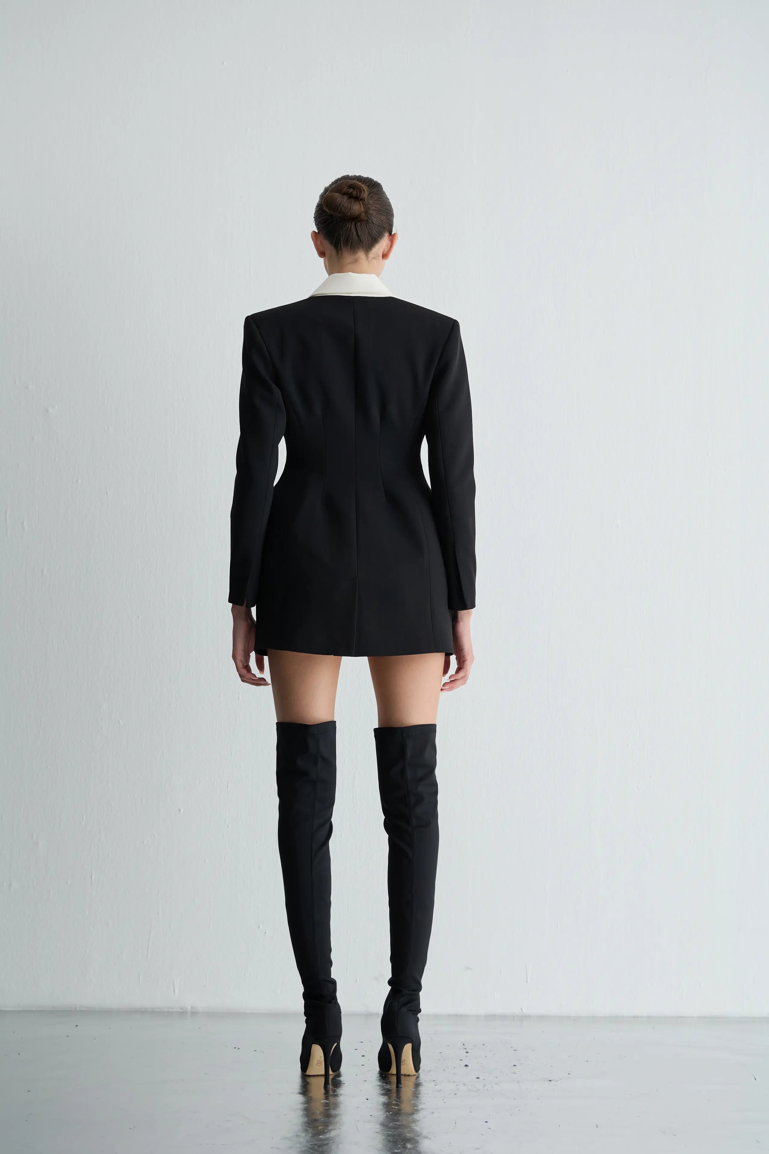 Gaia n Uranos Kontrast Yaka Ceket Elbise