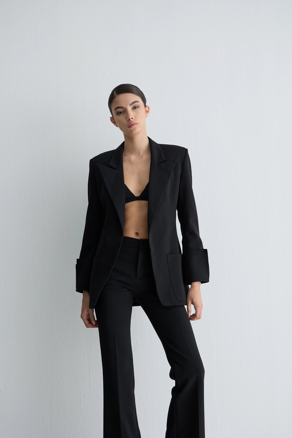 Gaia n Uranos Siyah Klasik Kesim Blazer Ceket