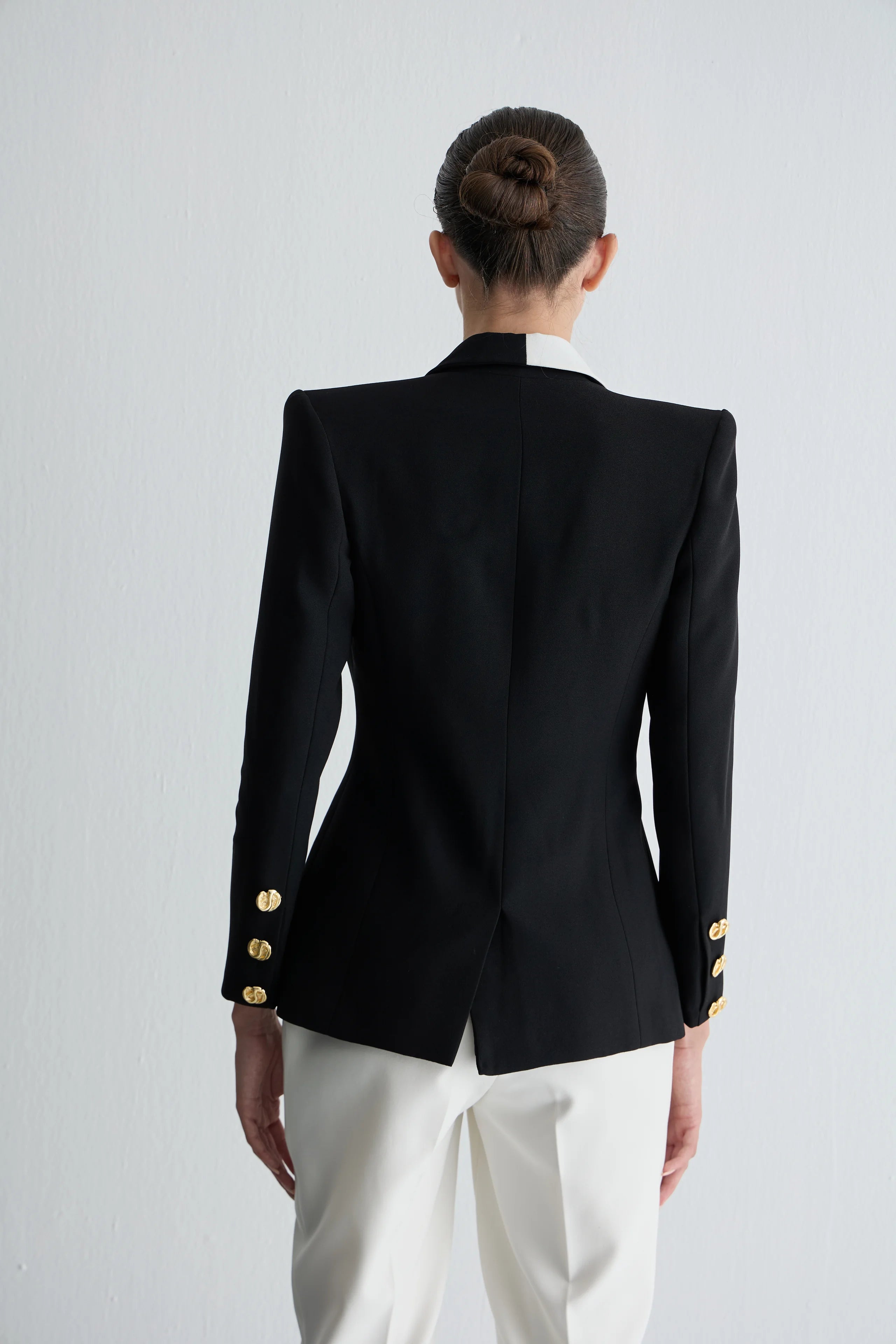 Gain n Uranos Siyah Beyaz Yaka Detaylı Blazer Ceket