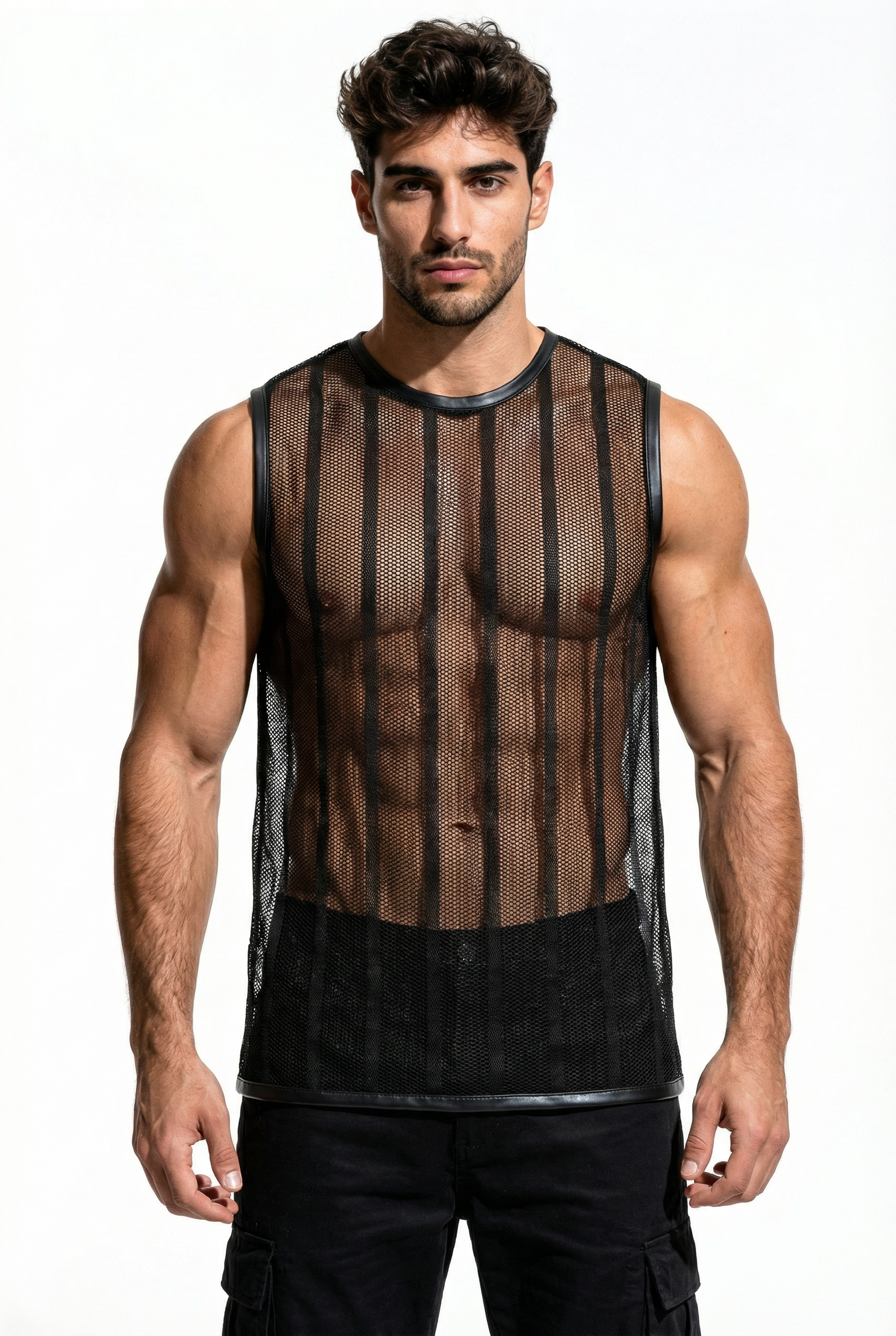 Piel Transparan Kolsuz File T-Shirt