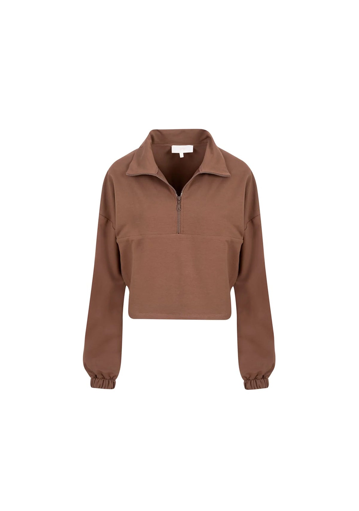 Tiny Boğazda Fermuar Detaylı Kahverengi Sweatshirt görünüm 10