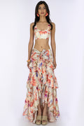 Haleia Linen Bloom Desenli Crop Top