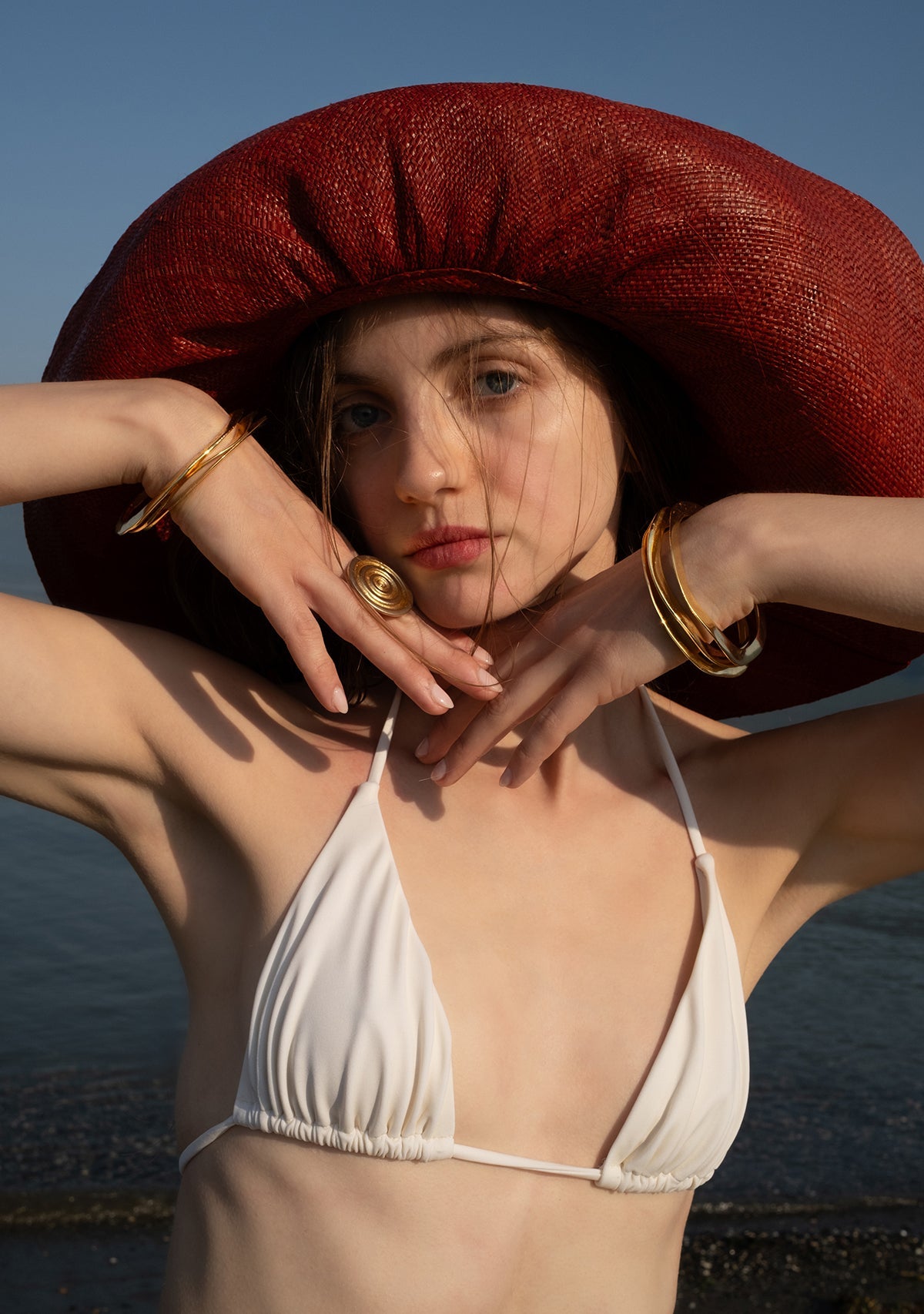 Tiny Beyaz Üçgen İpli Bikini Üstü ana görünüm
